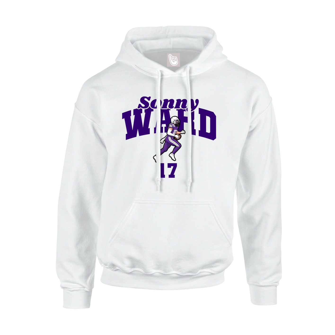 Hoodie — Signature Arch in White
