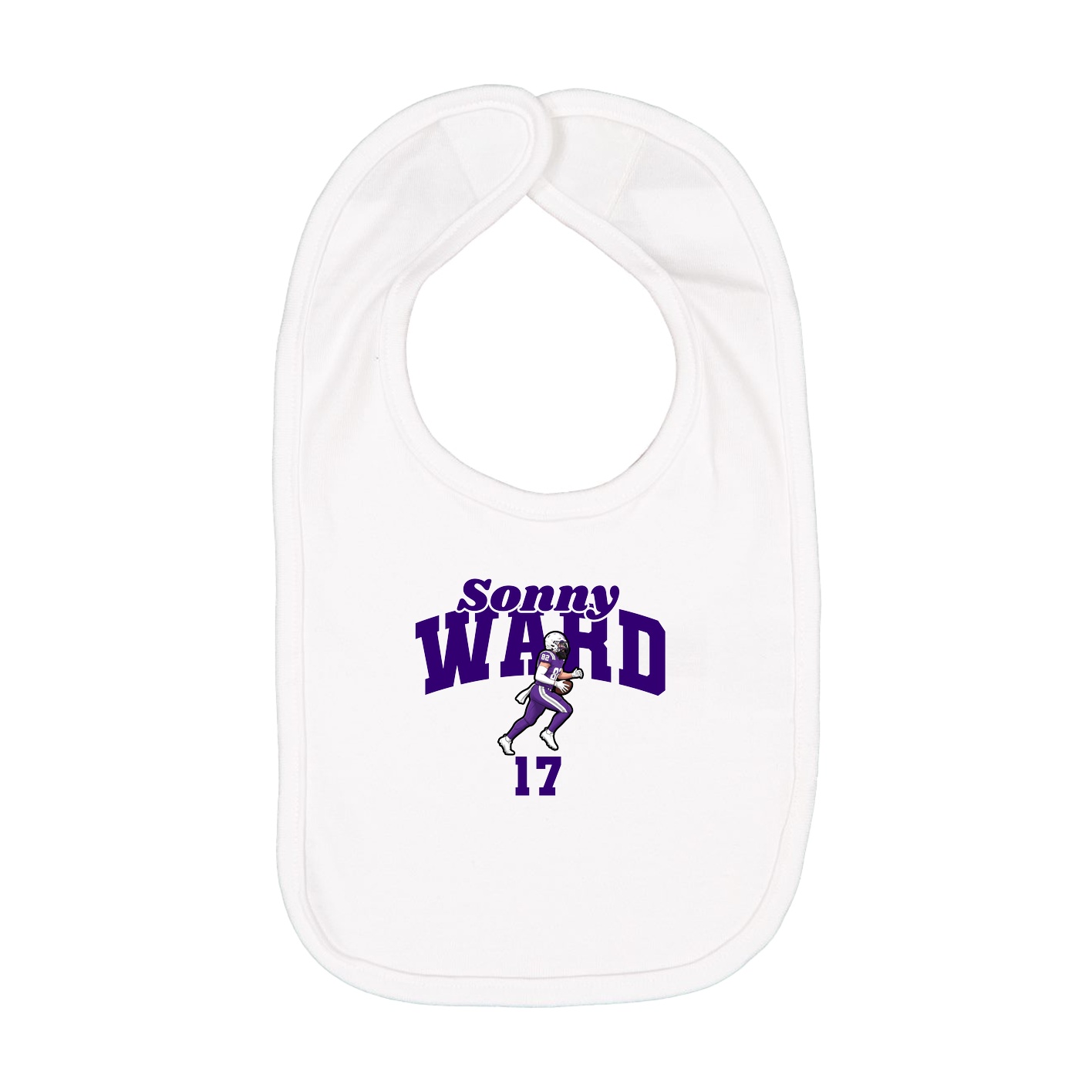 Infant Bib — Signature Arch in White