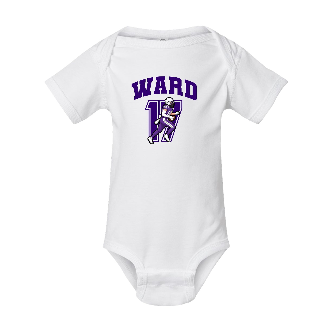 Baby Onesie — Number in White