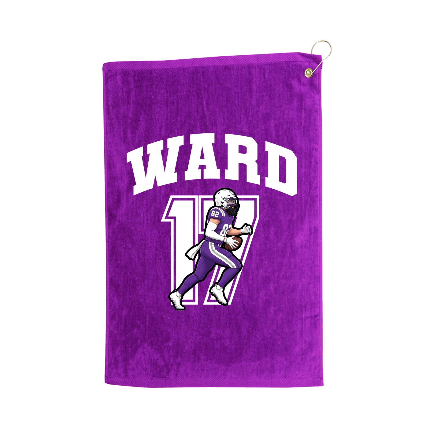 Golf Towel — Number in Purple