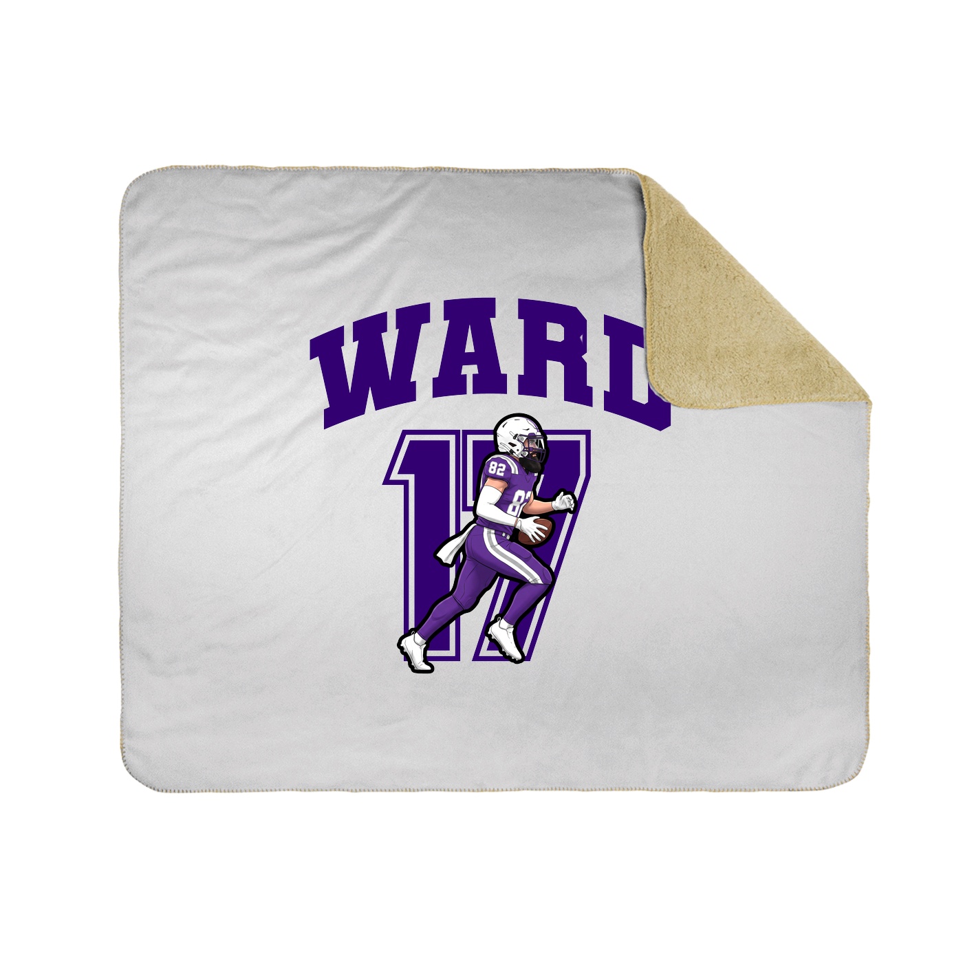 Throw Blanket — Number in White