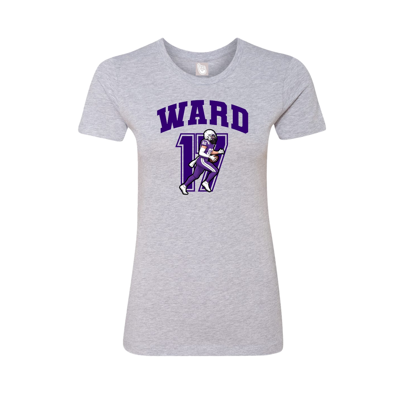 Fitted Women's Tee — Number in Grey