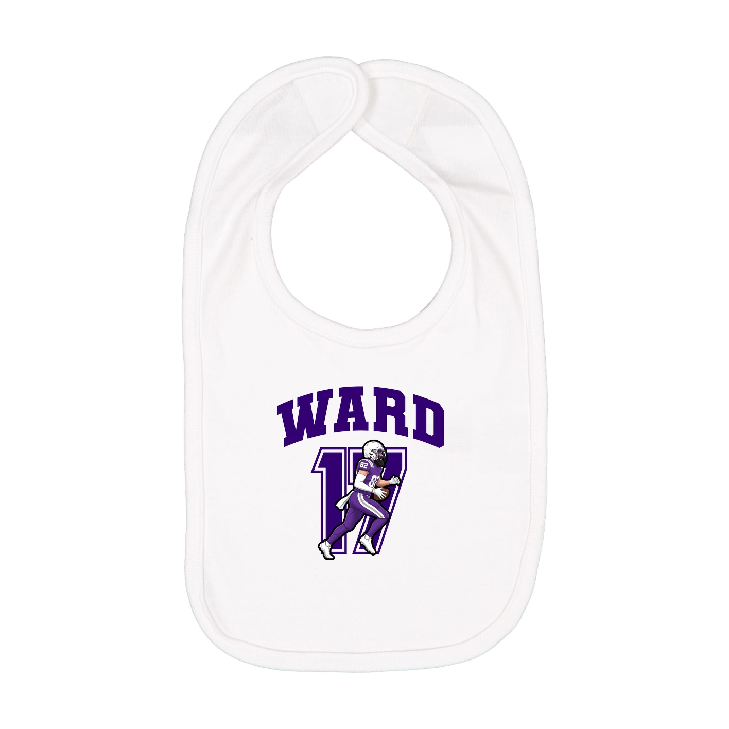 Infant Bib — Number in White