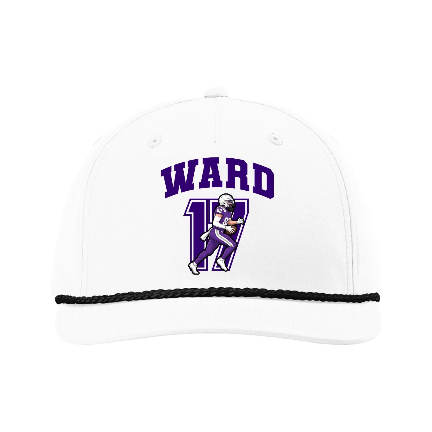 Five-Panel Classic Rope Cap — Number in White