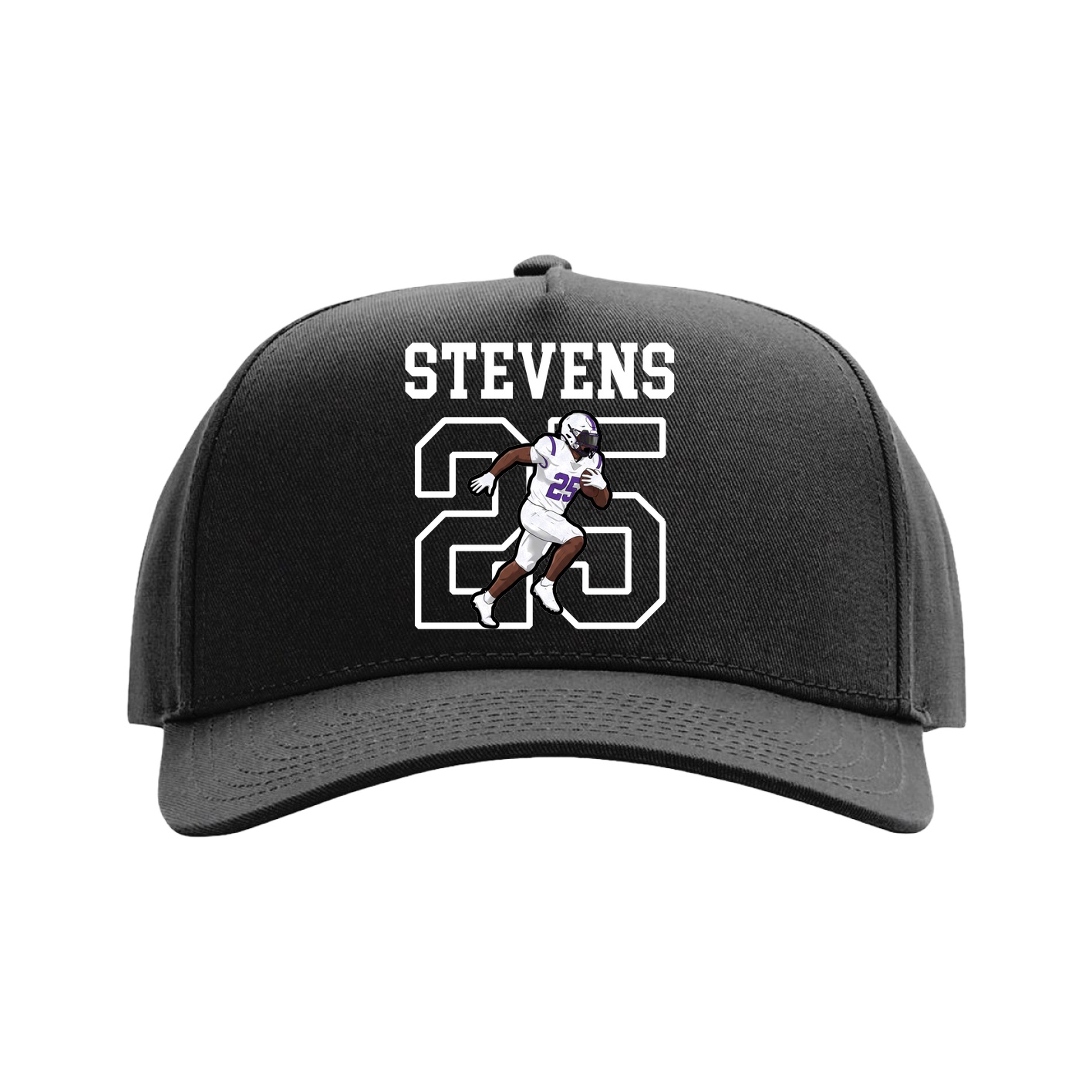 Full Fabric Five-Panel Champ Cap — Shirsey in Black