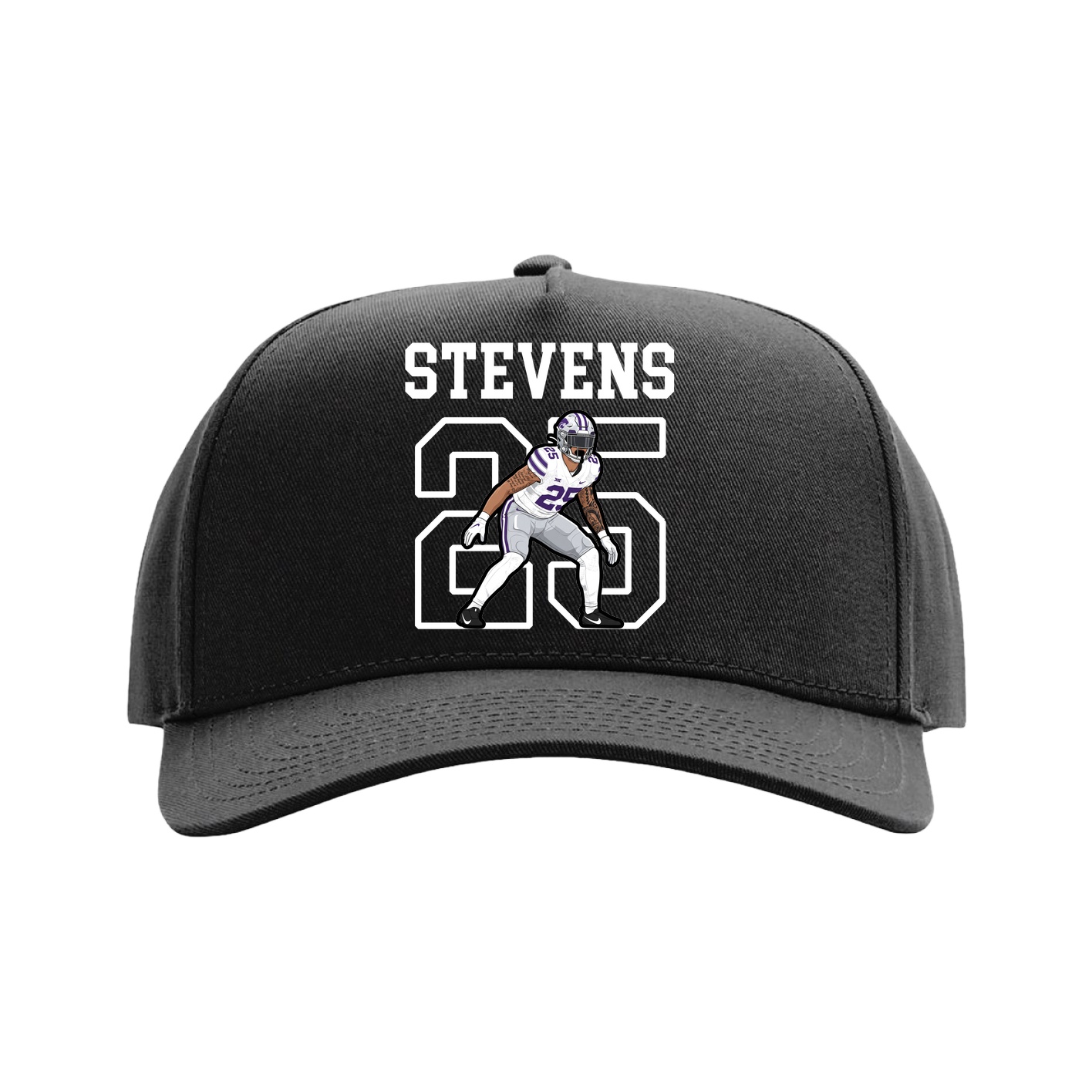 Full Fabric Five-Panel Champ Cap — Shirsey in Black