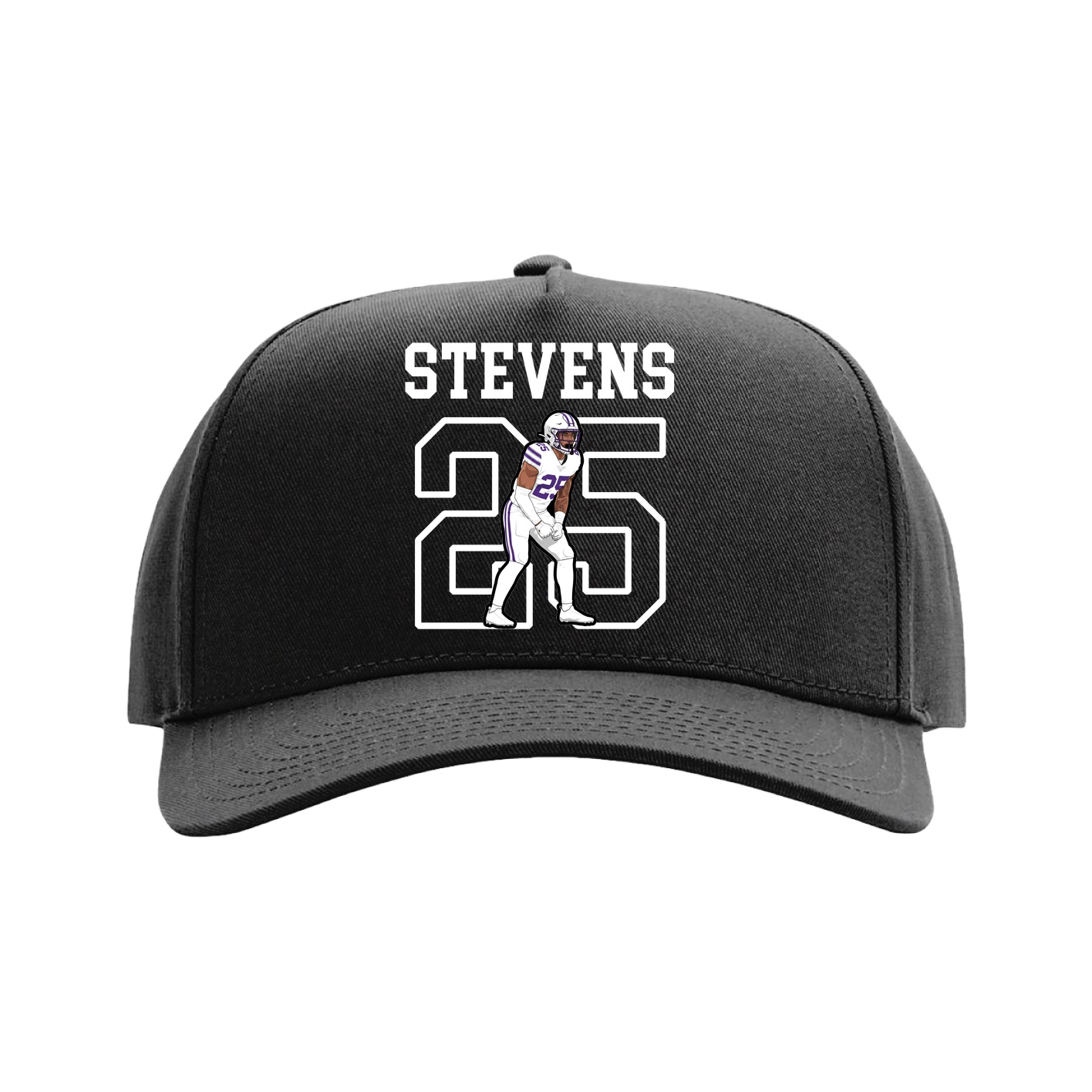 Full Fabric Five-Panel Champ Cap — Shirsey in Black
