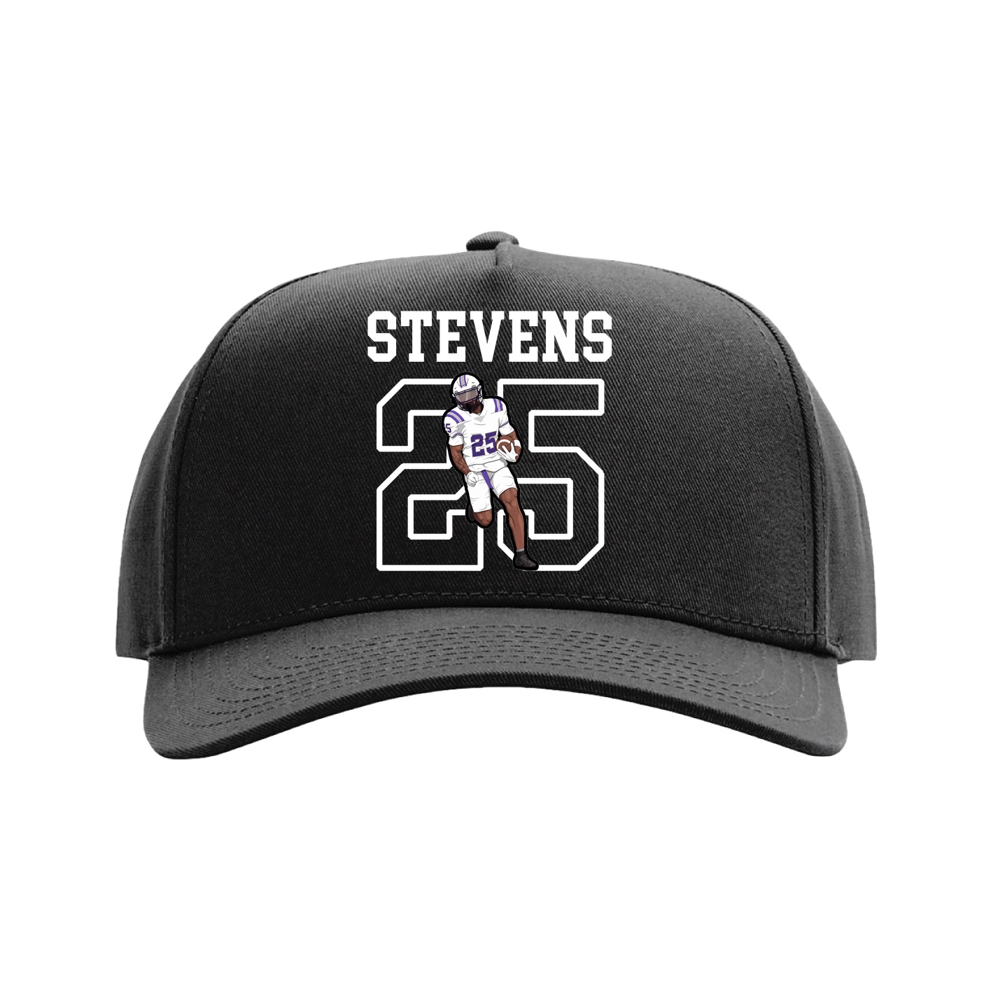 Full Fabric Five-Panel Champ Cap — Shirsey in Black