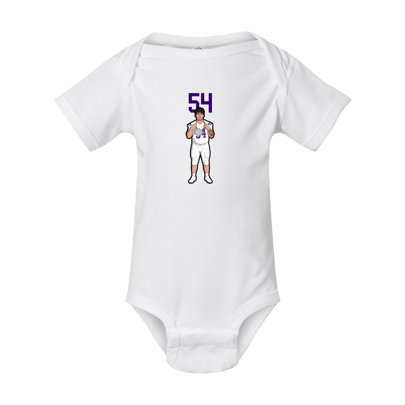 Baby Onesie — Number Top in White