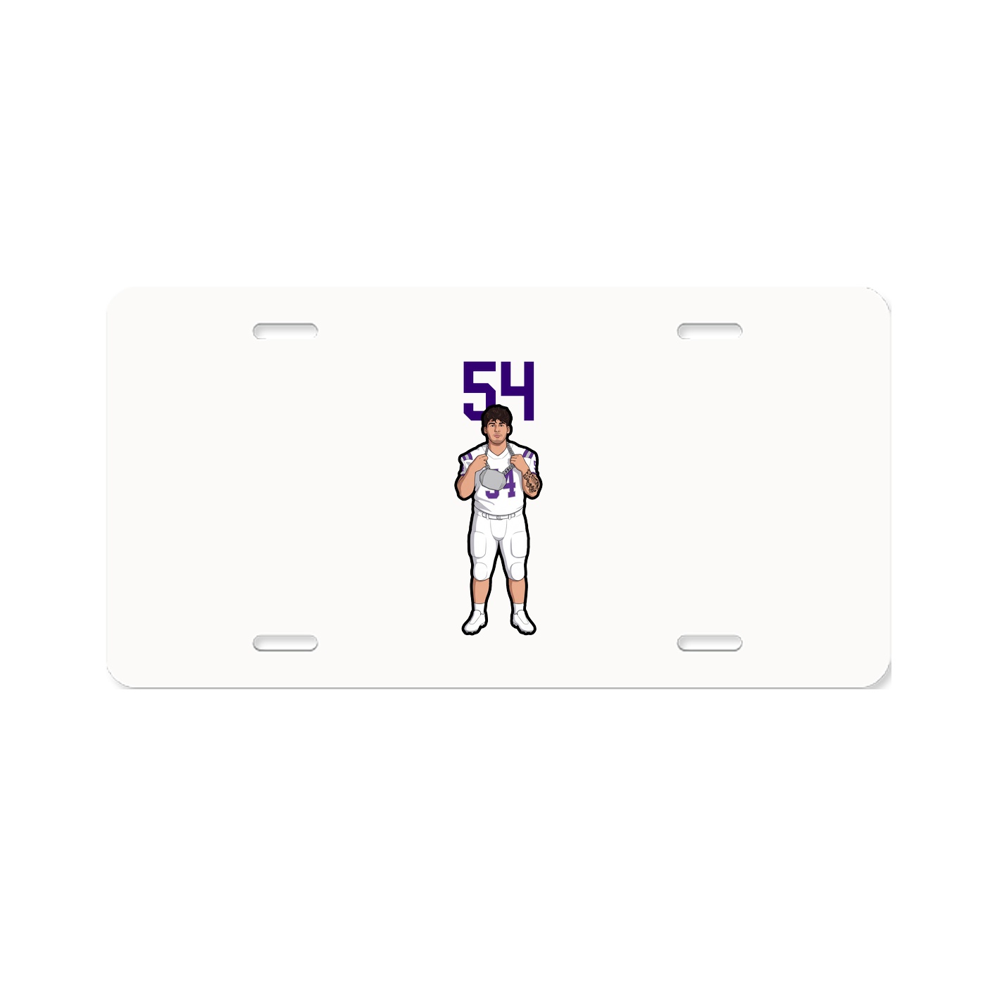 License Plate — Number Top in Classic