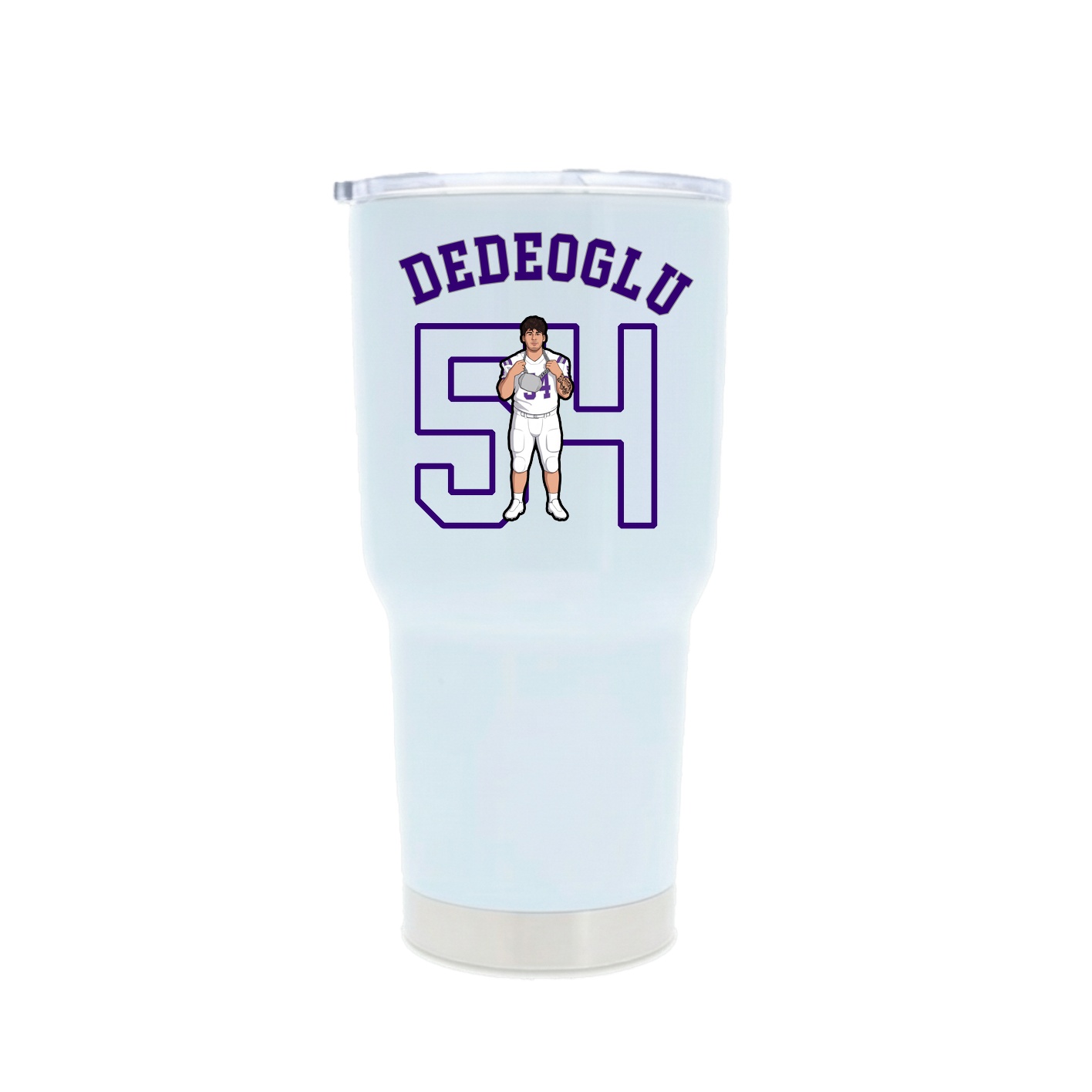 30oz Stainless Steel Tumbler — Shirsey Arch in White