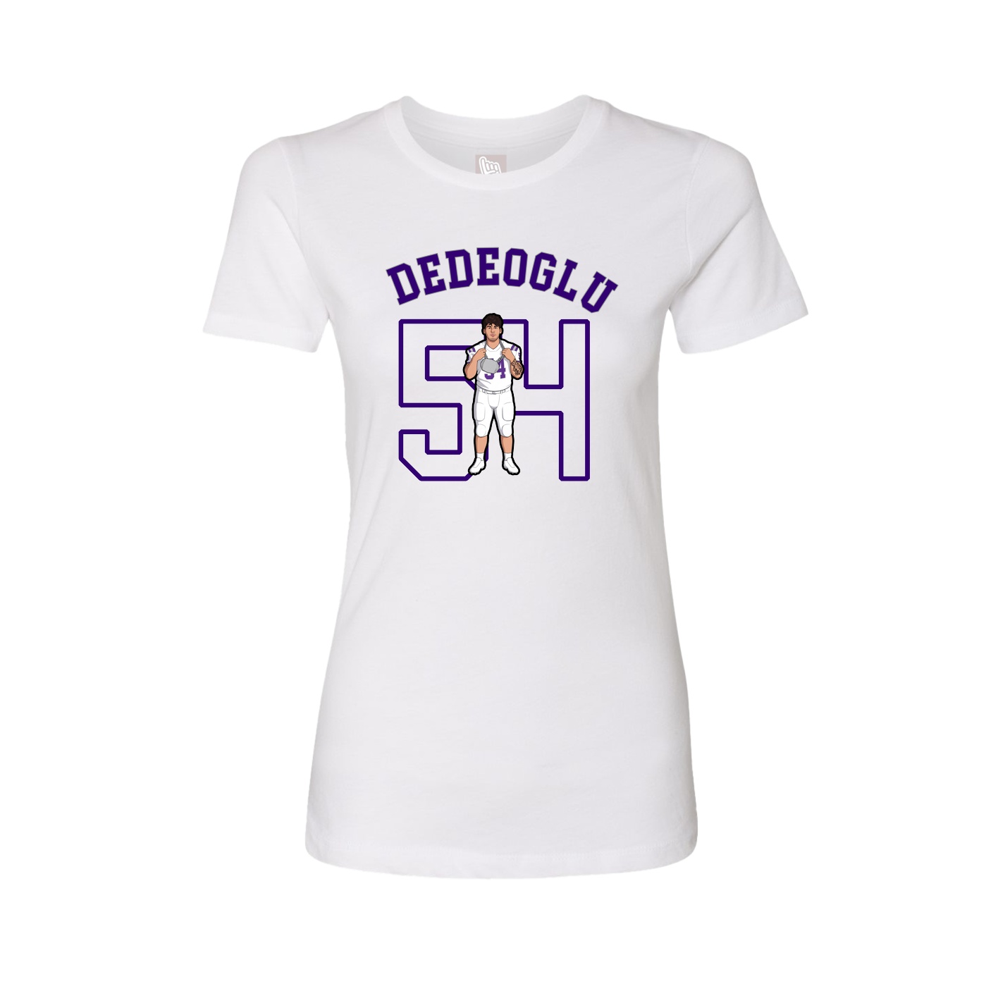 Fitted Women's Tee — Shirsey Arch in White
