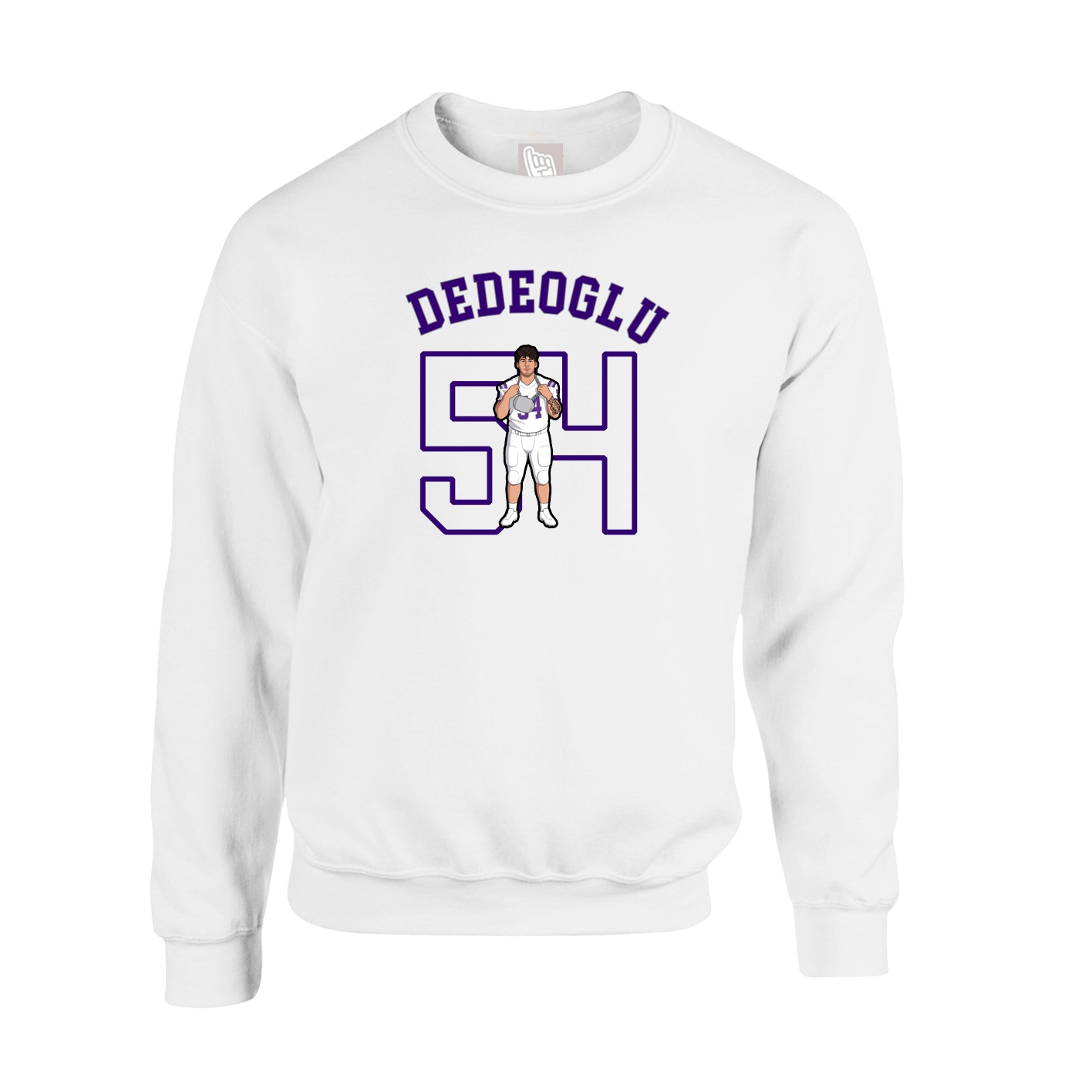 Fleece Crew — Shirsey Arch in White