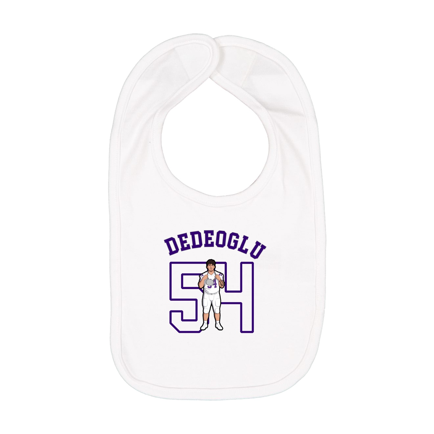 Infant Bib — Shirsey Arch in White