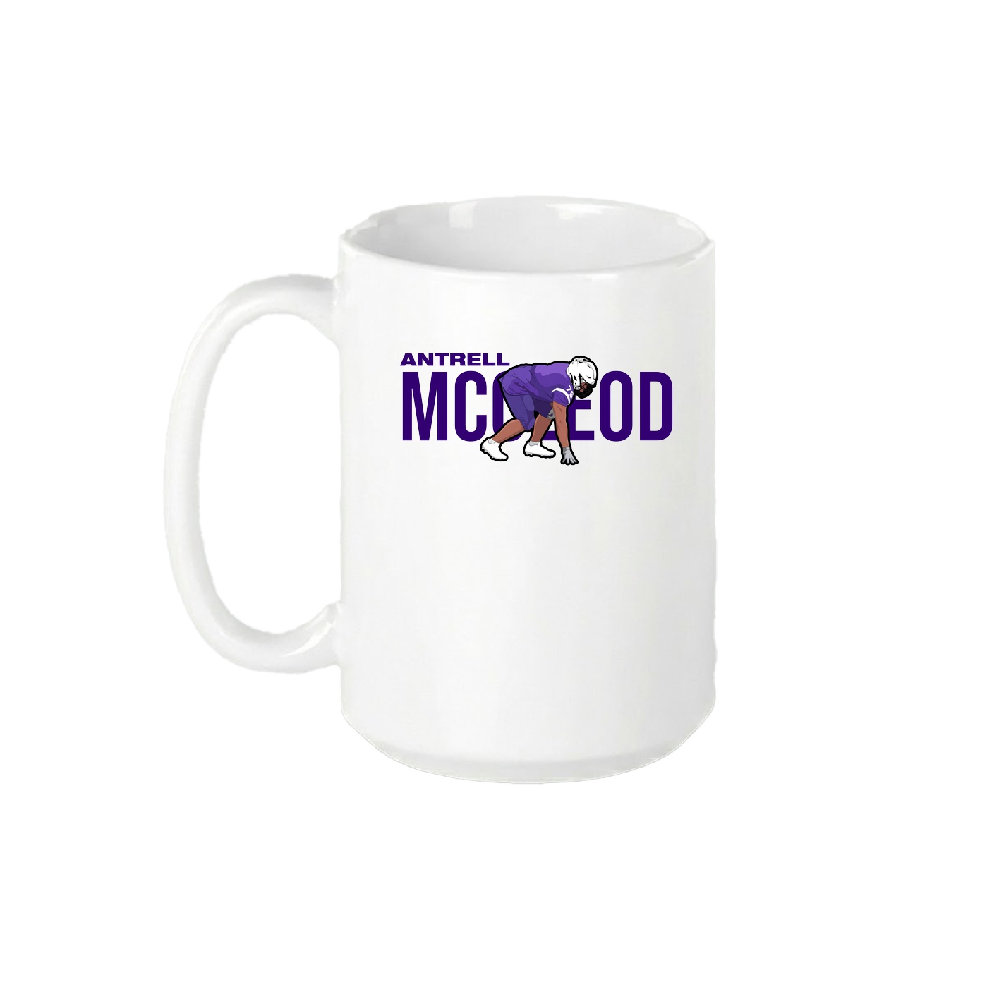 15oz Coffee Mug — Player Name in White