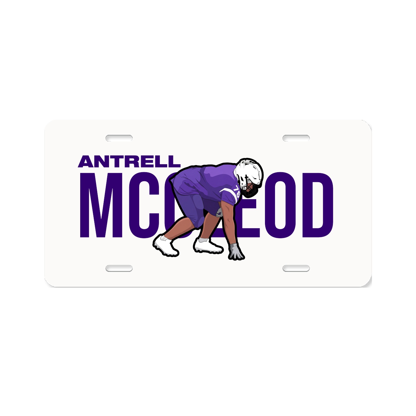 License Plate — Player Name in Classic