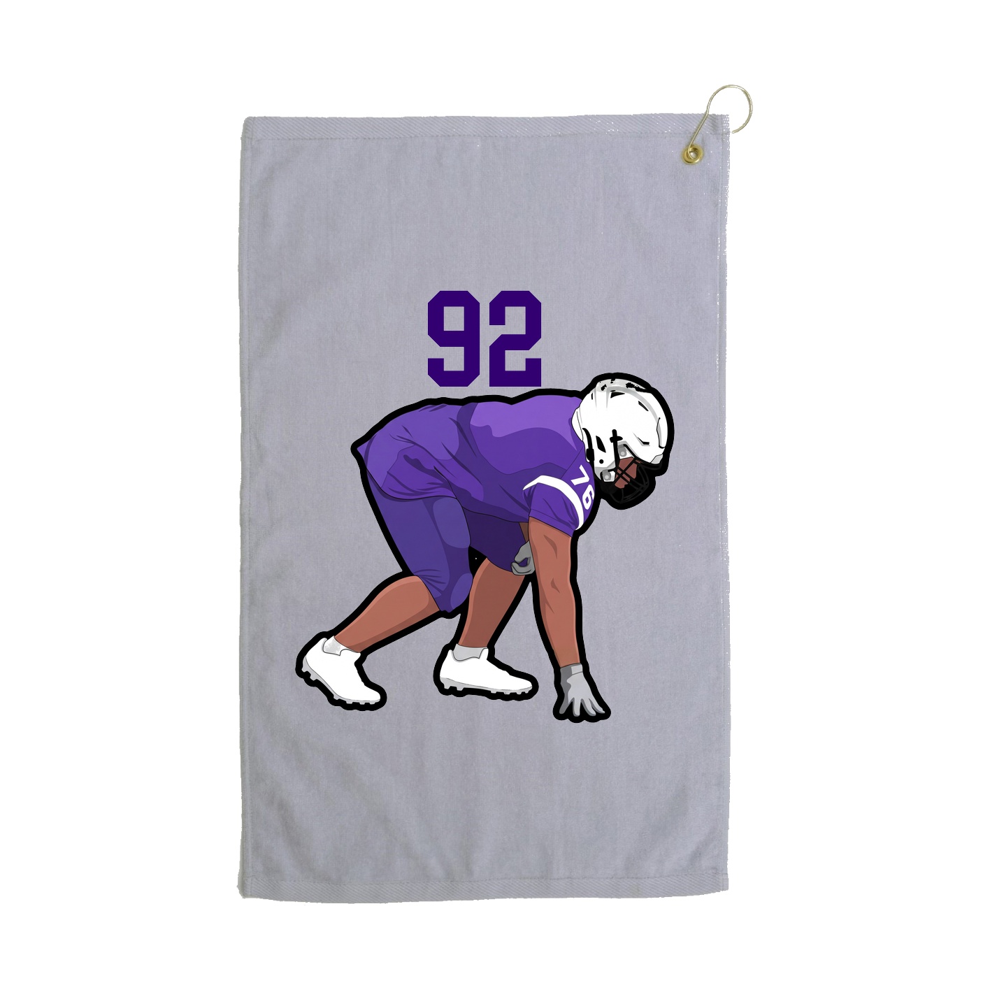 Golf Towel — Number Top in Grey