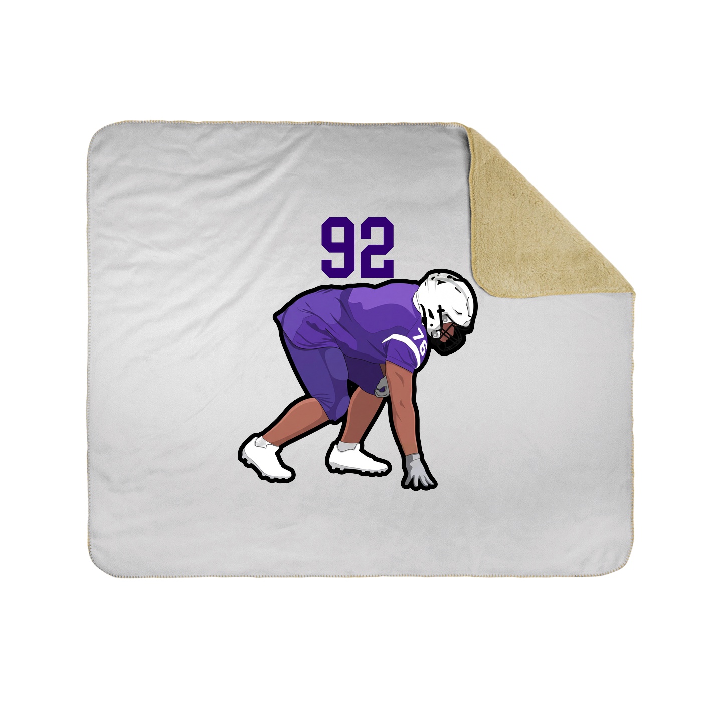 Throw Blanket — Number Top in White
