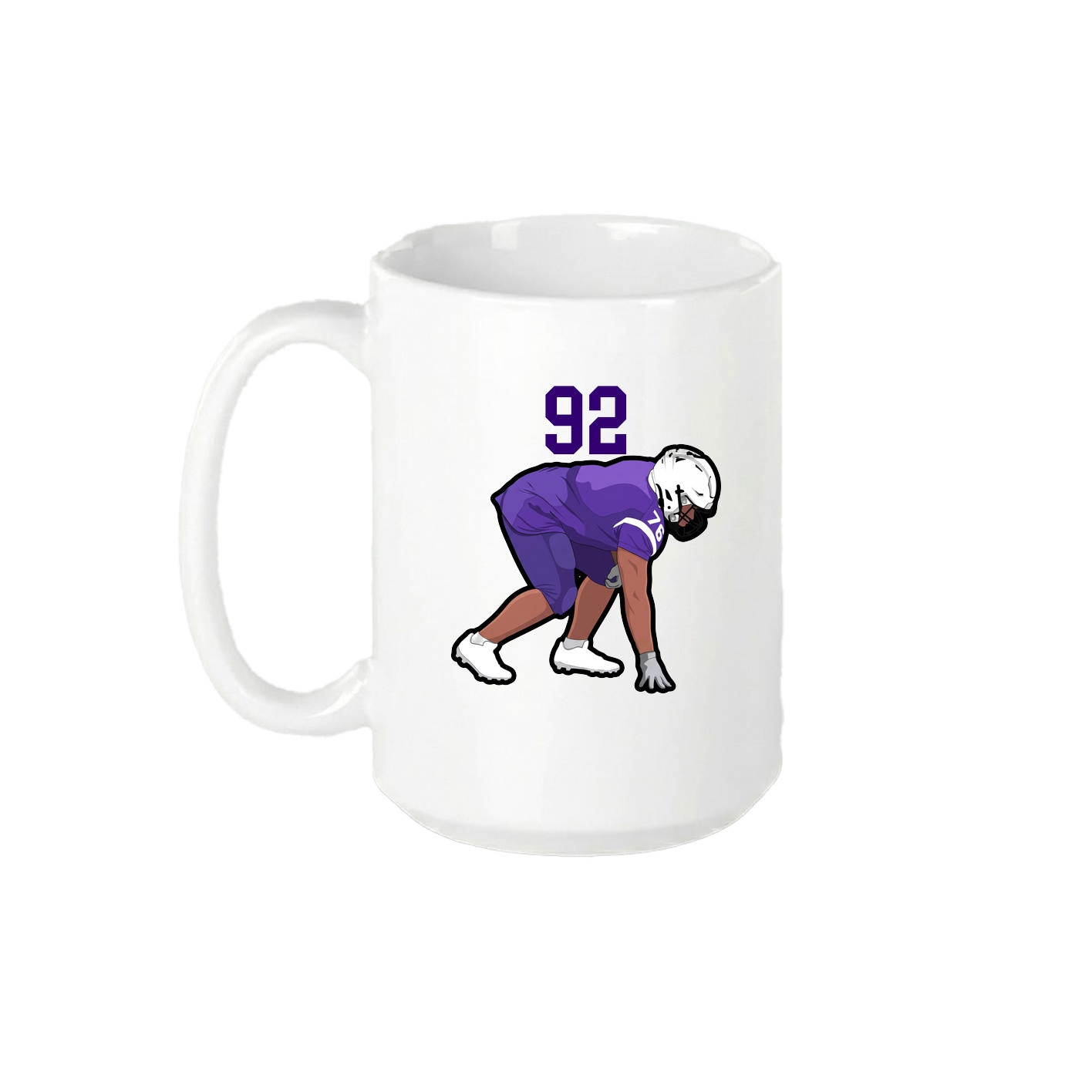 15oz Coffee Mug — Number Top in White
