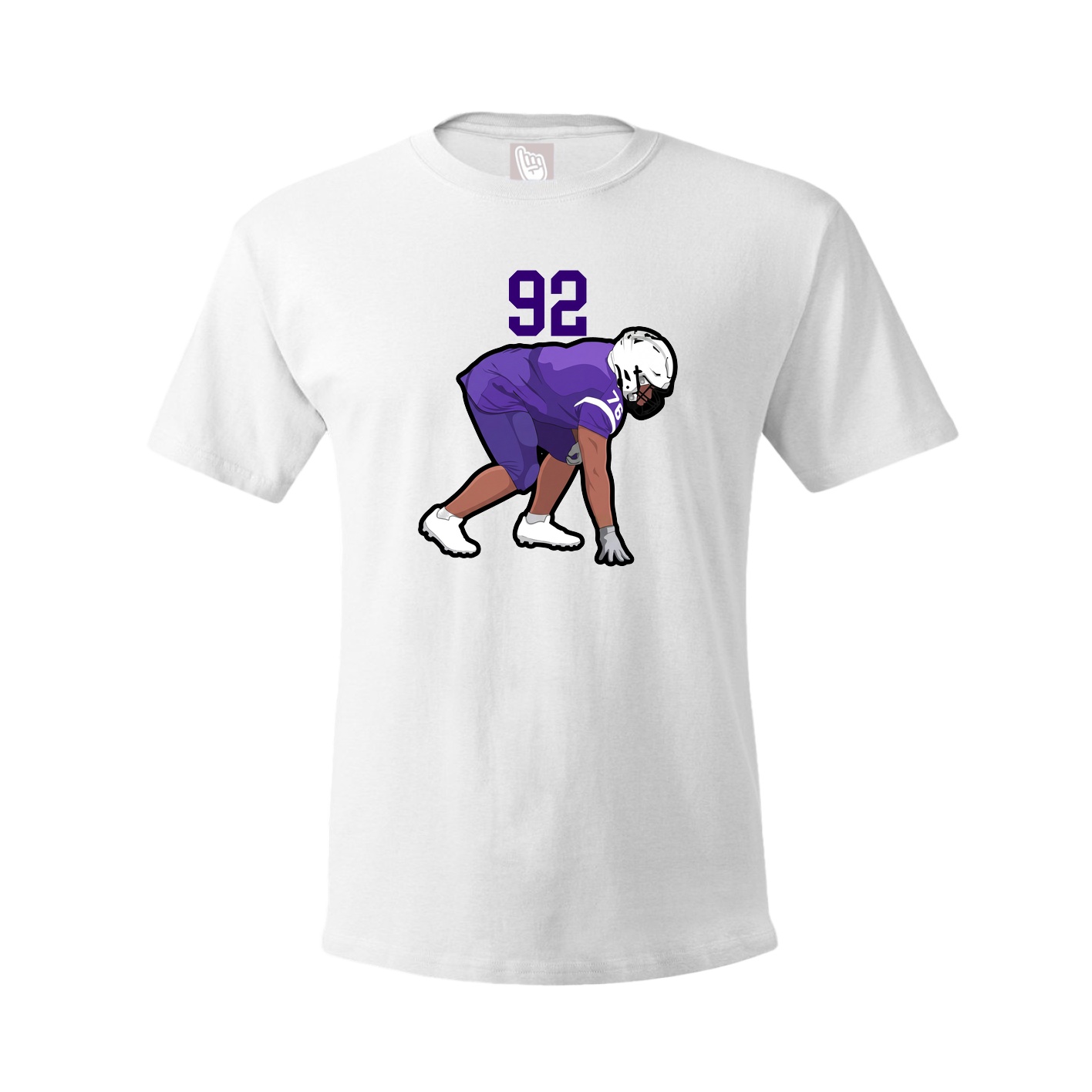 Youth Tee — Number Top in White
