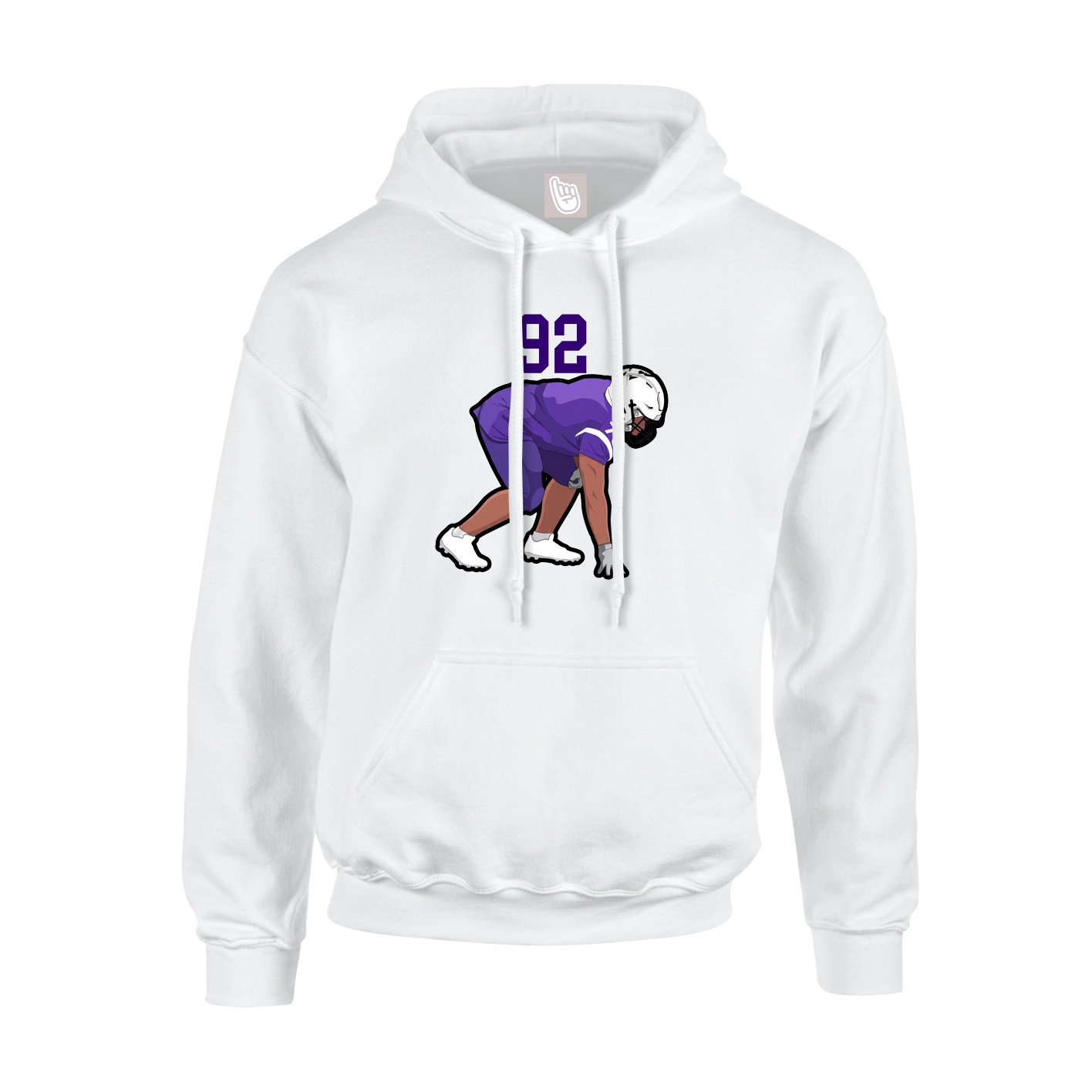 Hoodie — Number Top in White