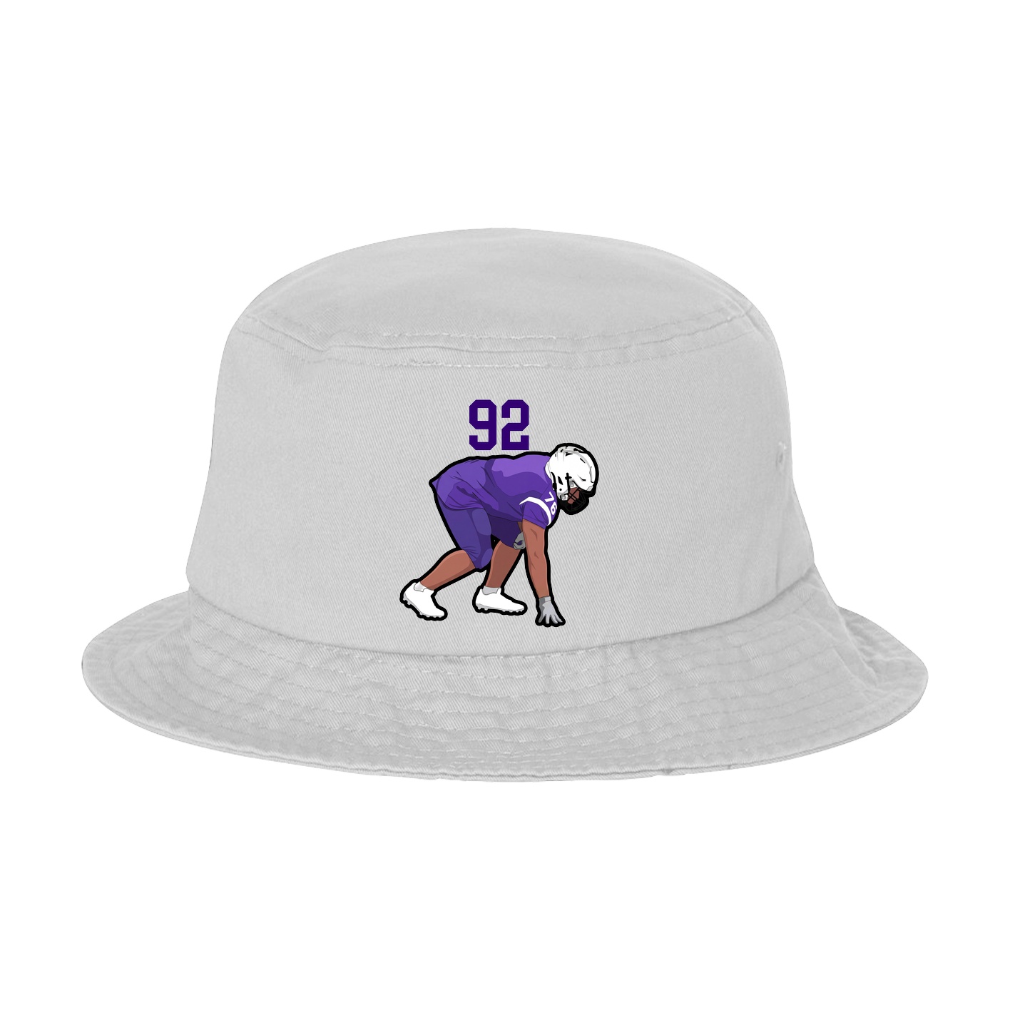Bucket Cap — Number Top in White