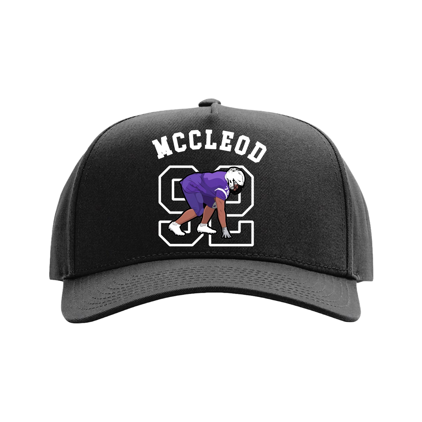 Full Fabric Five-Panel Champ Cap — Shirsey Arch in Black