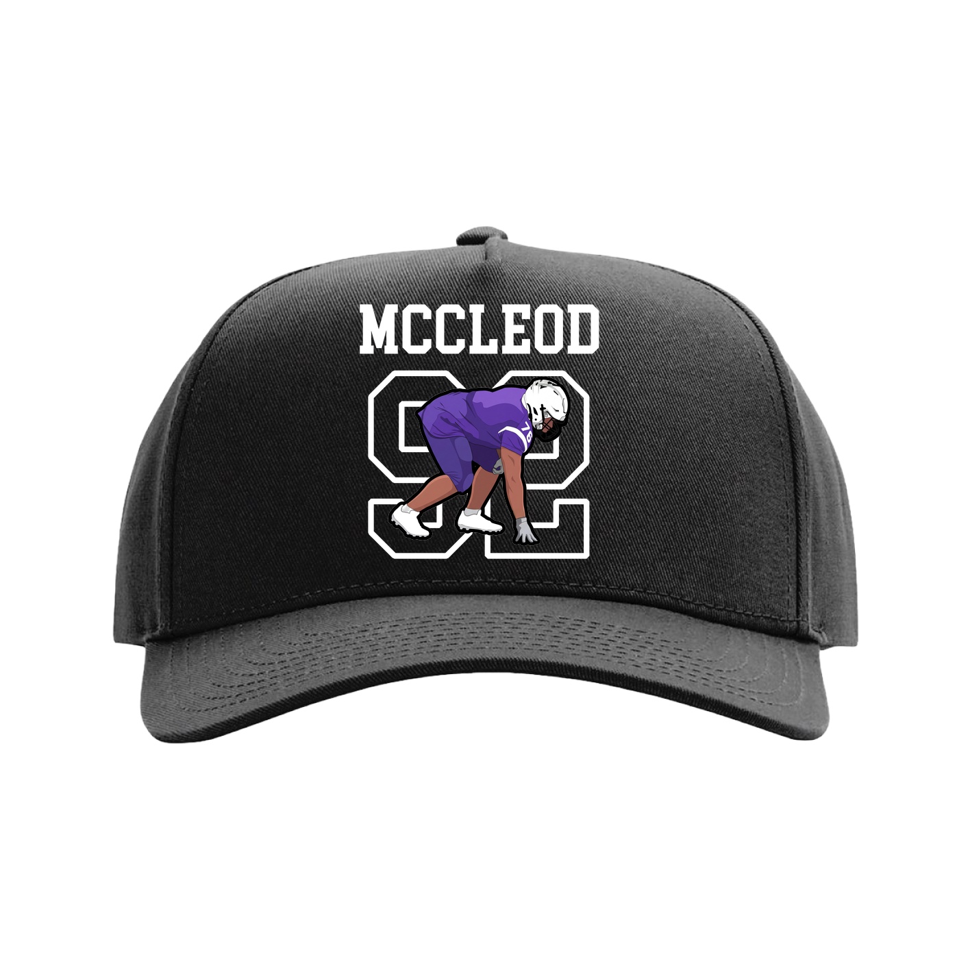 Full Fabric Five-Panel Champ Cap — Shirsey in Black
