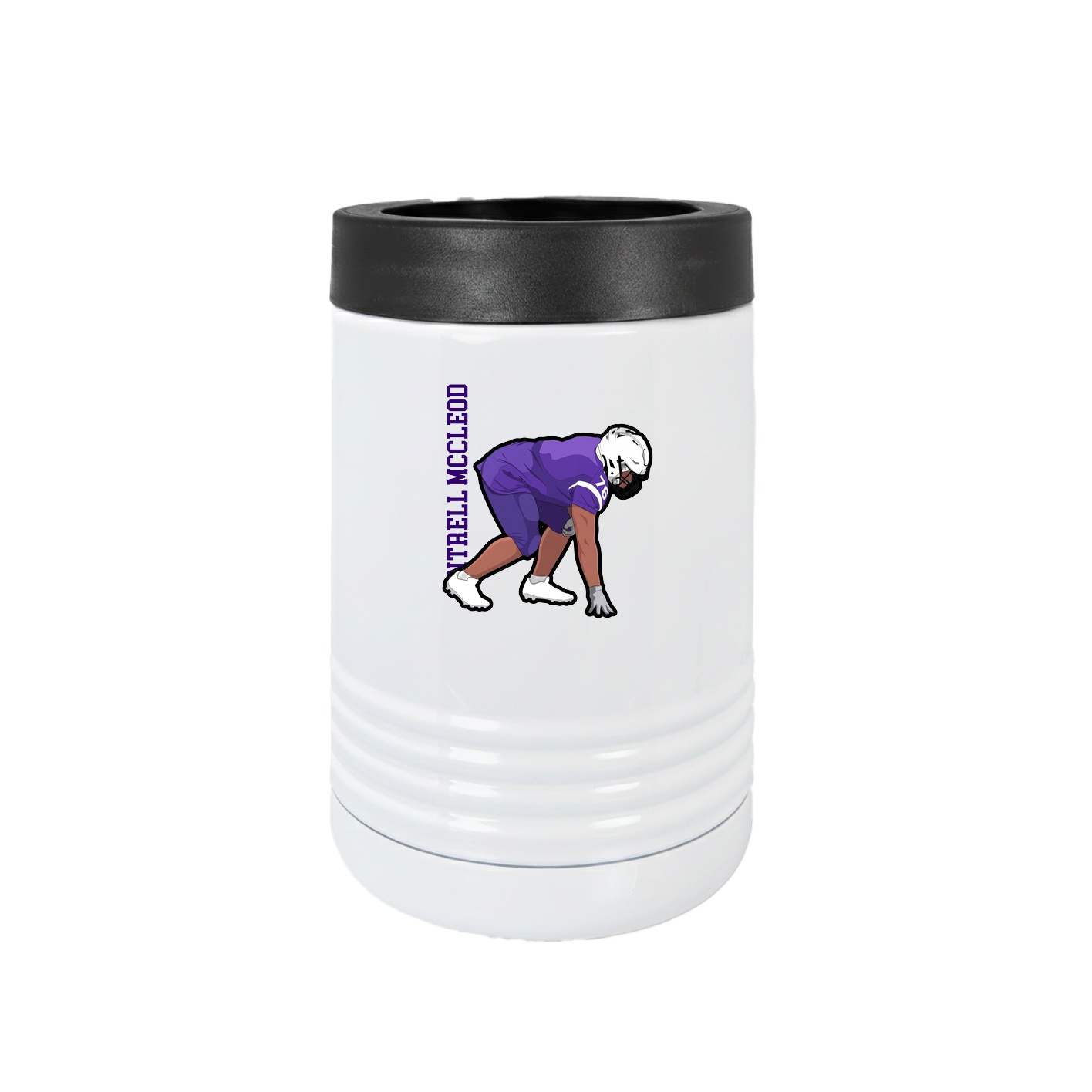 Beverage Holder — Name Vertical in White