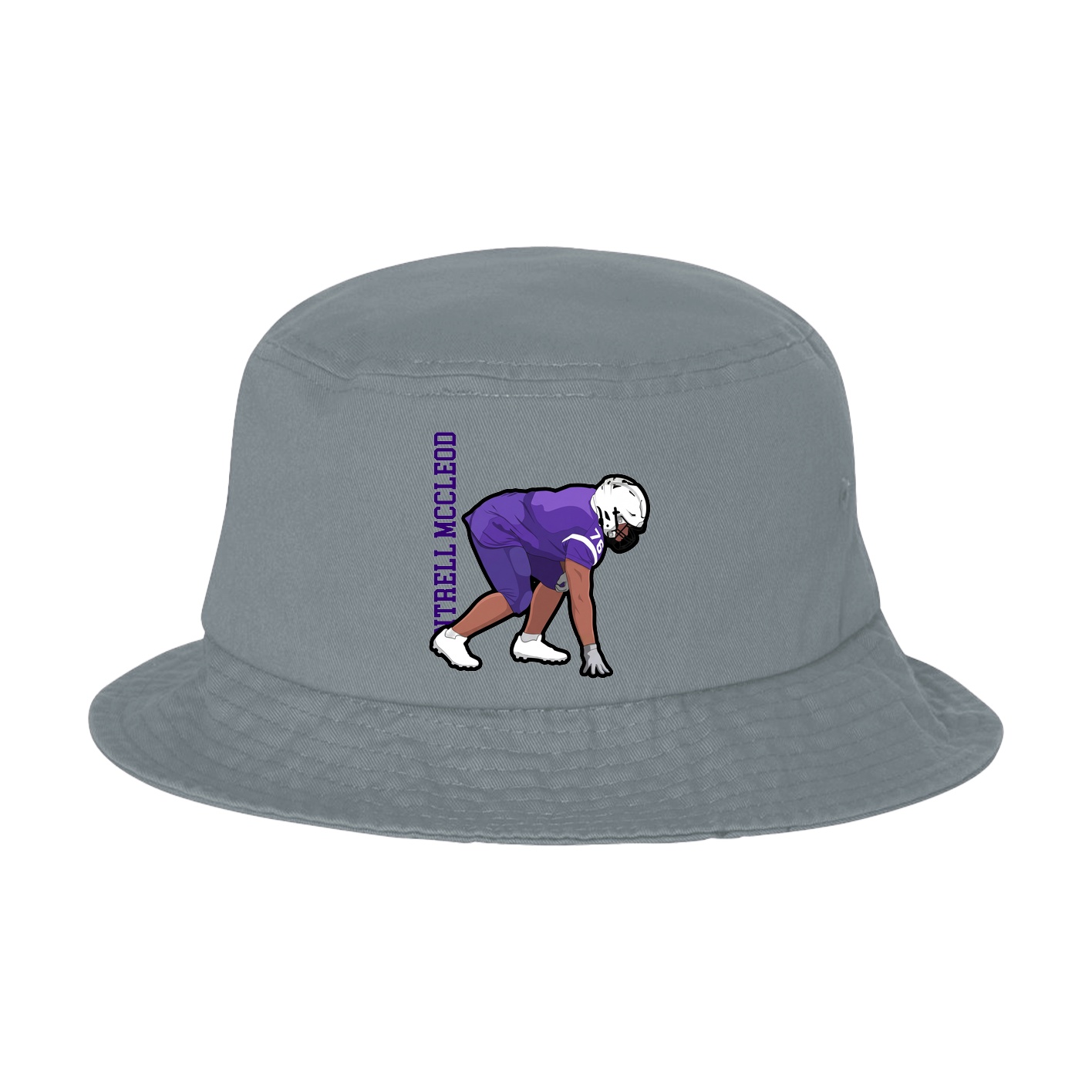 Bucket Cap — Name Vertical in Grey