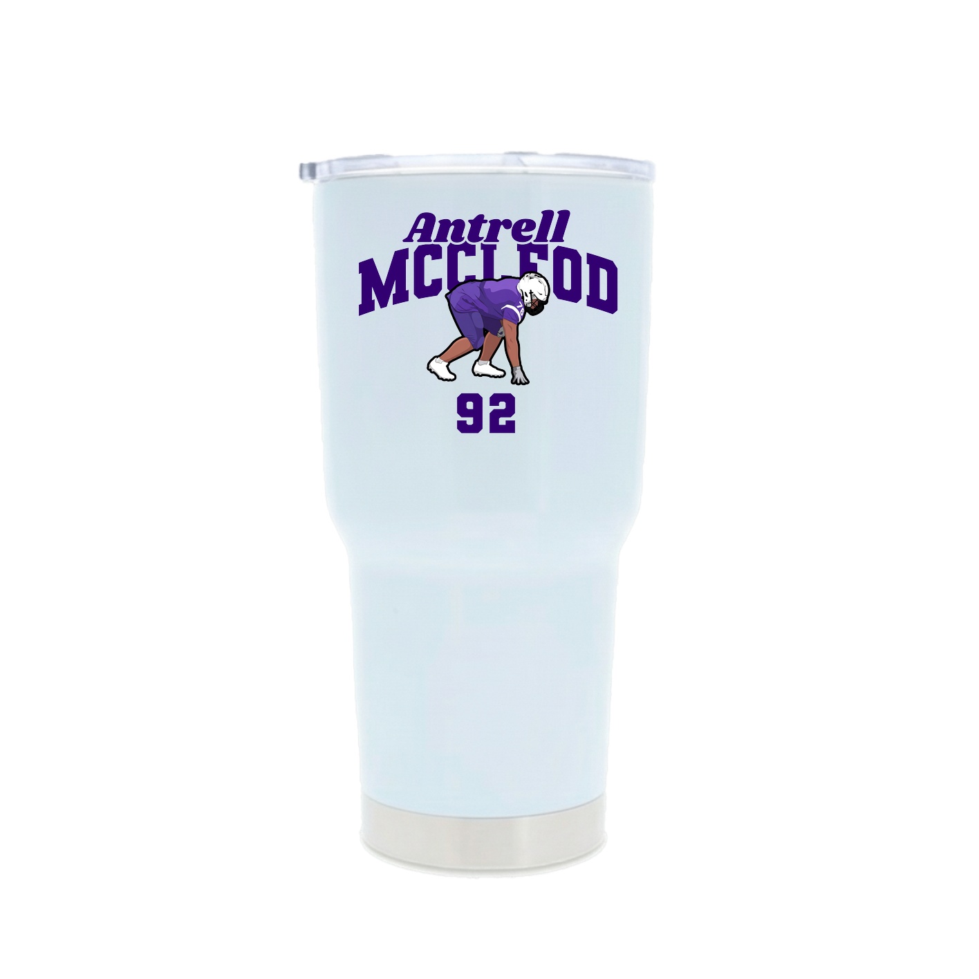 30oz Stainless Steel Tumbler — Signature Arch in White