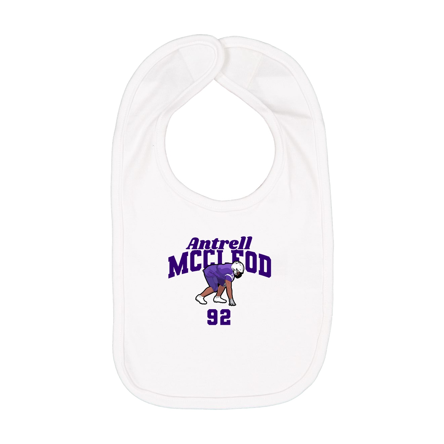 Infant Bib — Signature Arch in White