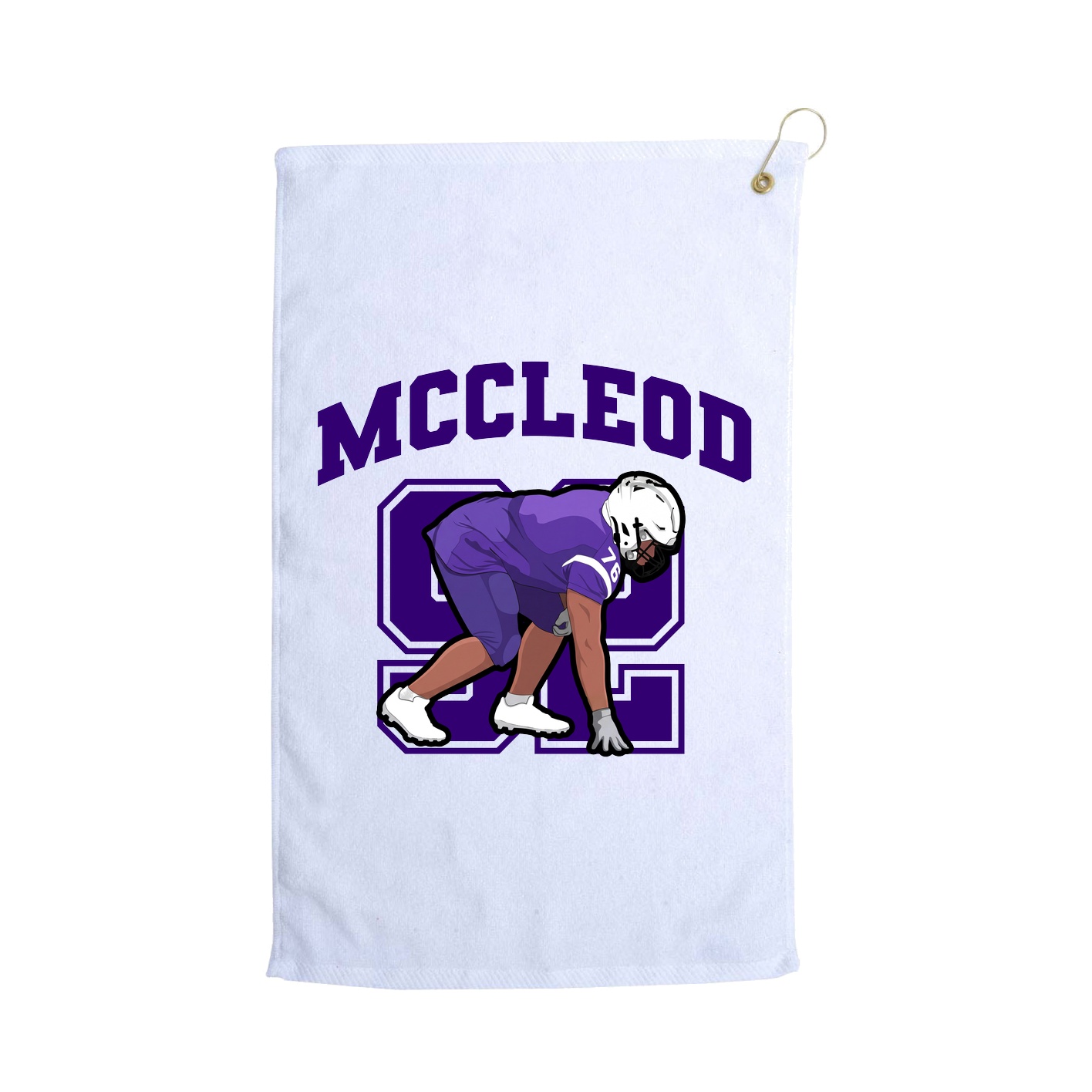 Golf Towel — Number in White