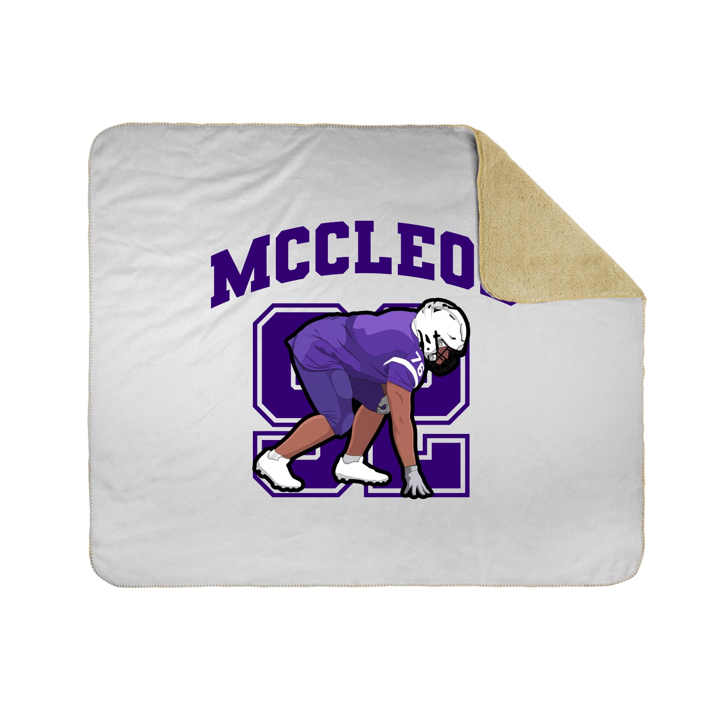 Throw Blanket — Number in White