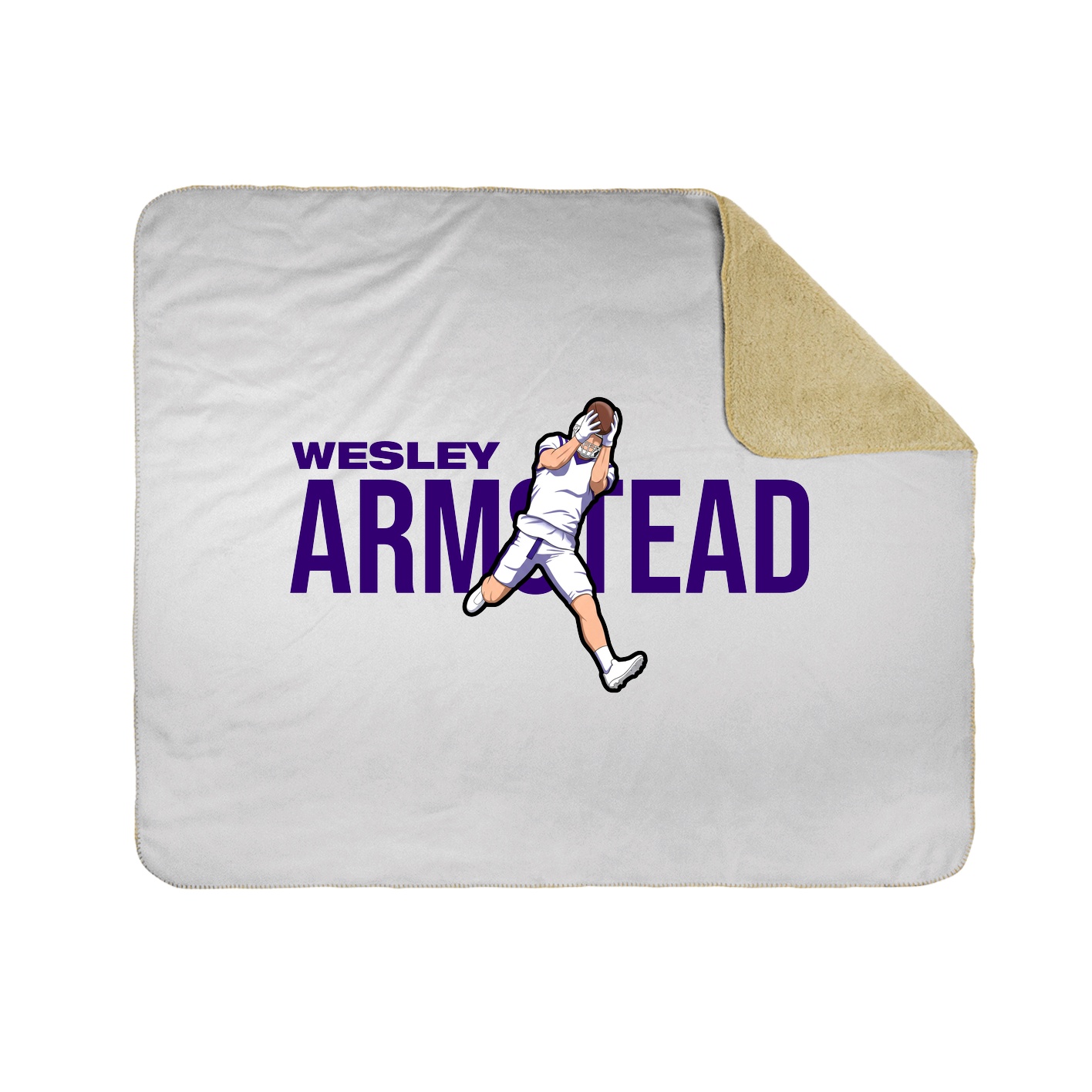 Throw Blanket — Player Name in White