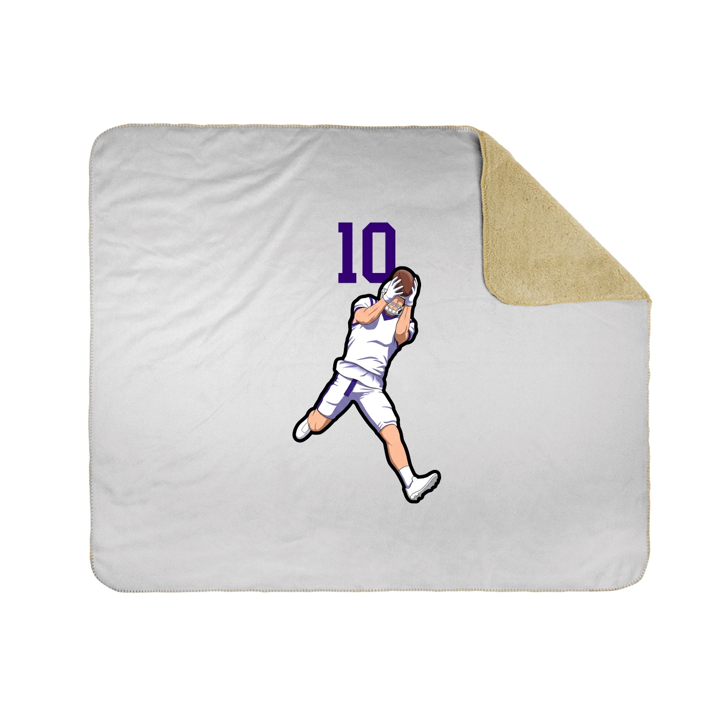 Throw Blanket — Number Top in White