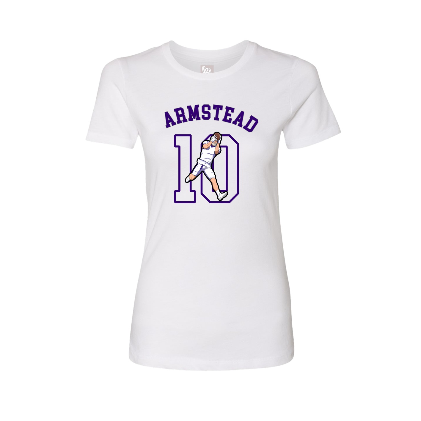 Fitted Women's Tee — Shirsey Arch in White