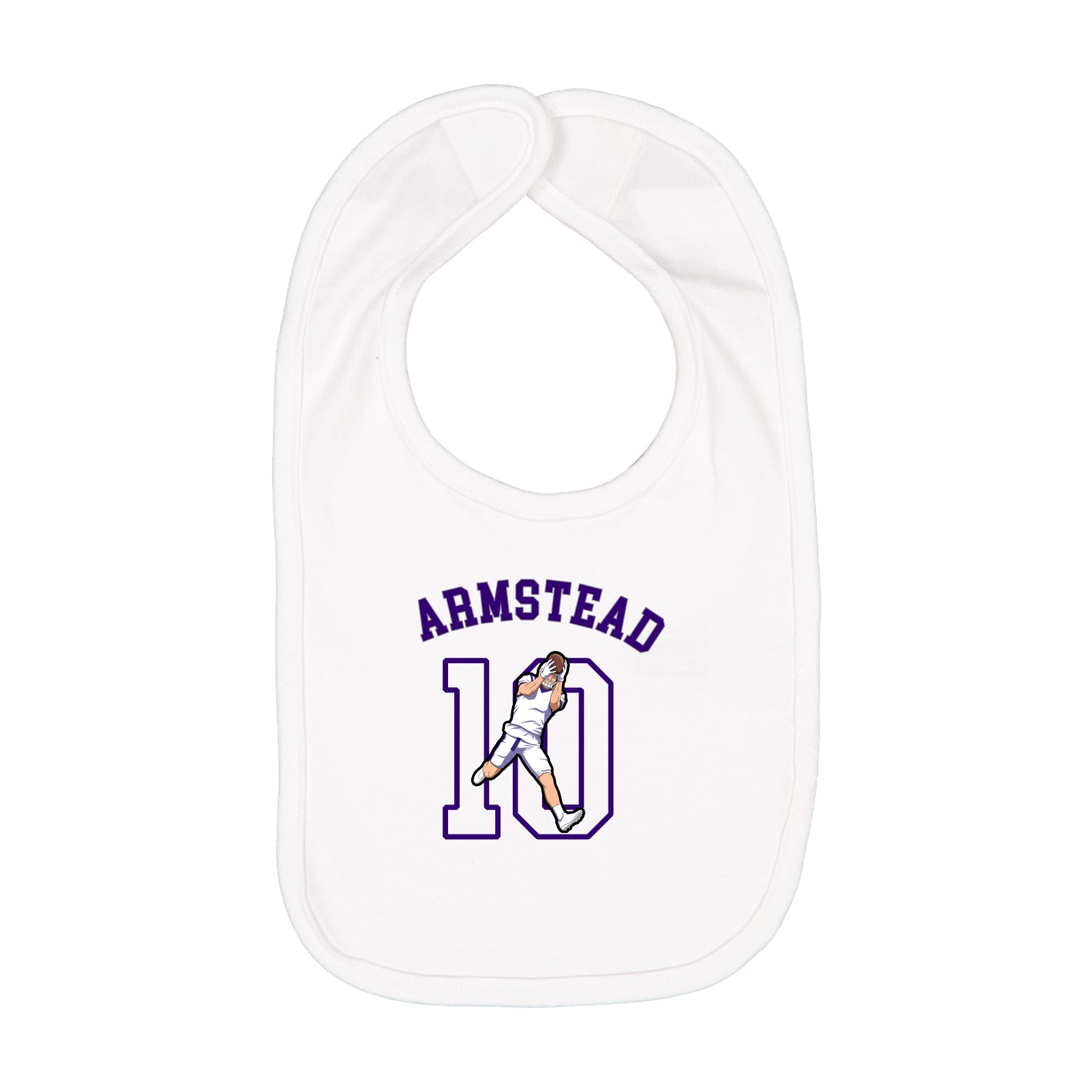 Infant Bib — Shirsey Arch in White