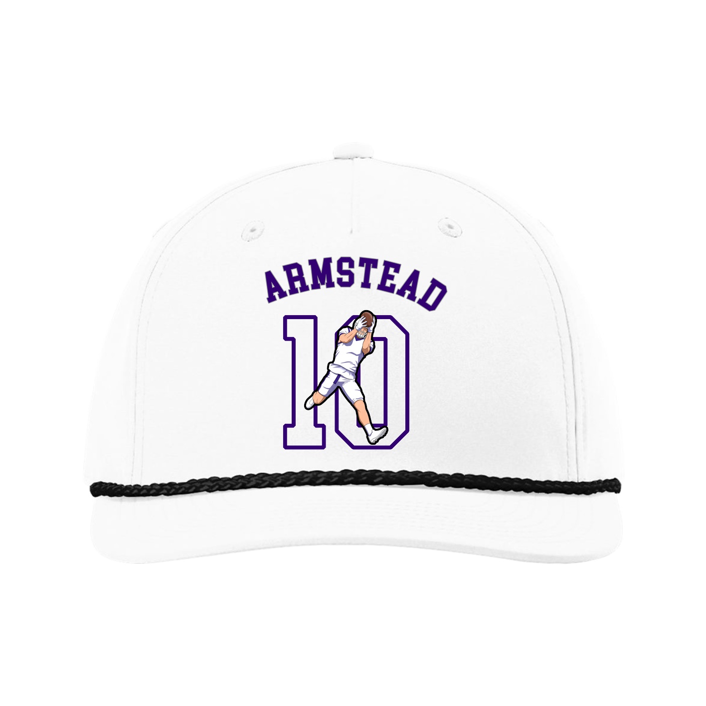 Five-Panel Classic Rope Cap — Shirsey Arch in White