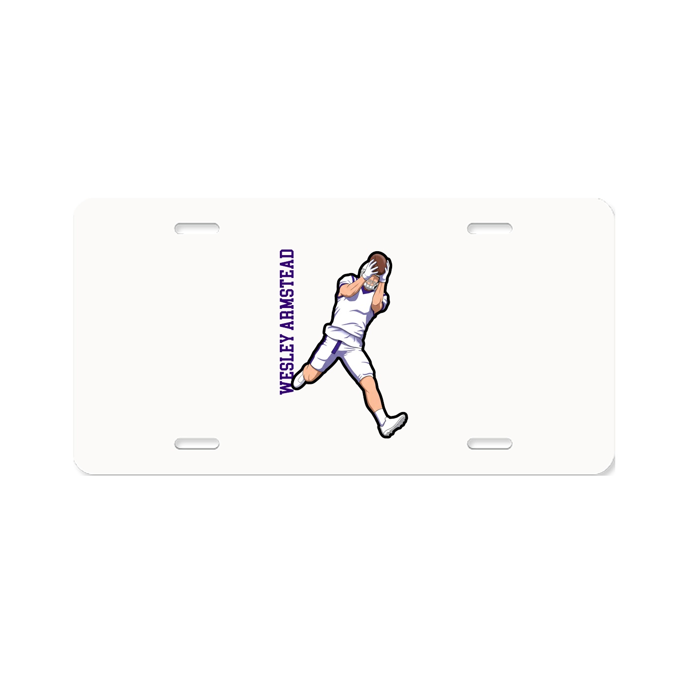 License Plate — Name Vertical in Classic