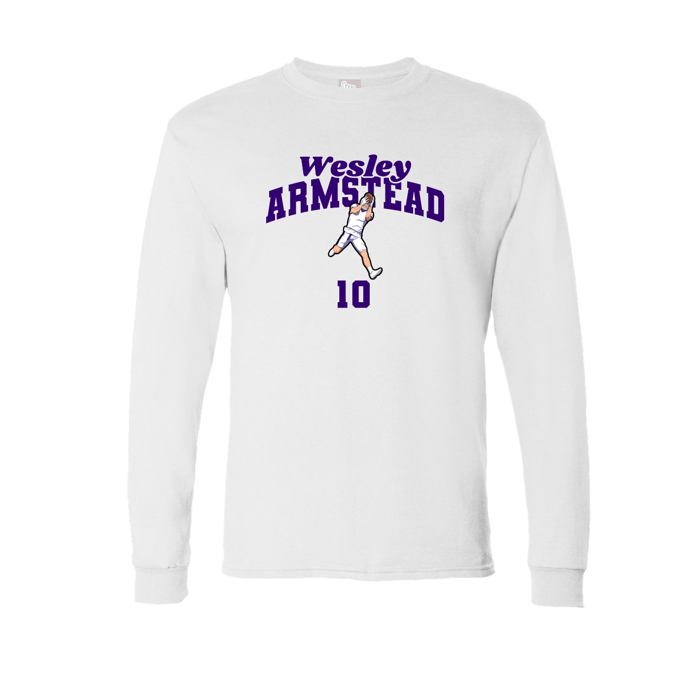 Long Sleeve Tee — Signature Arch in White