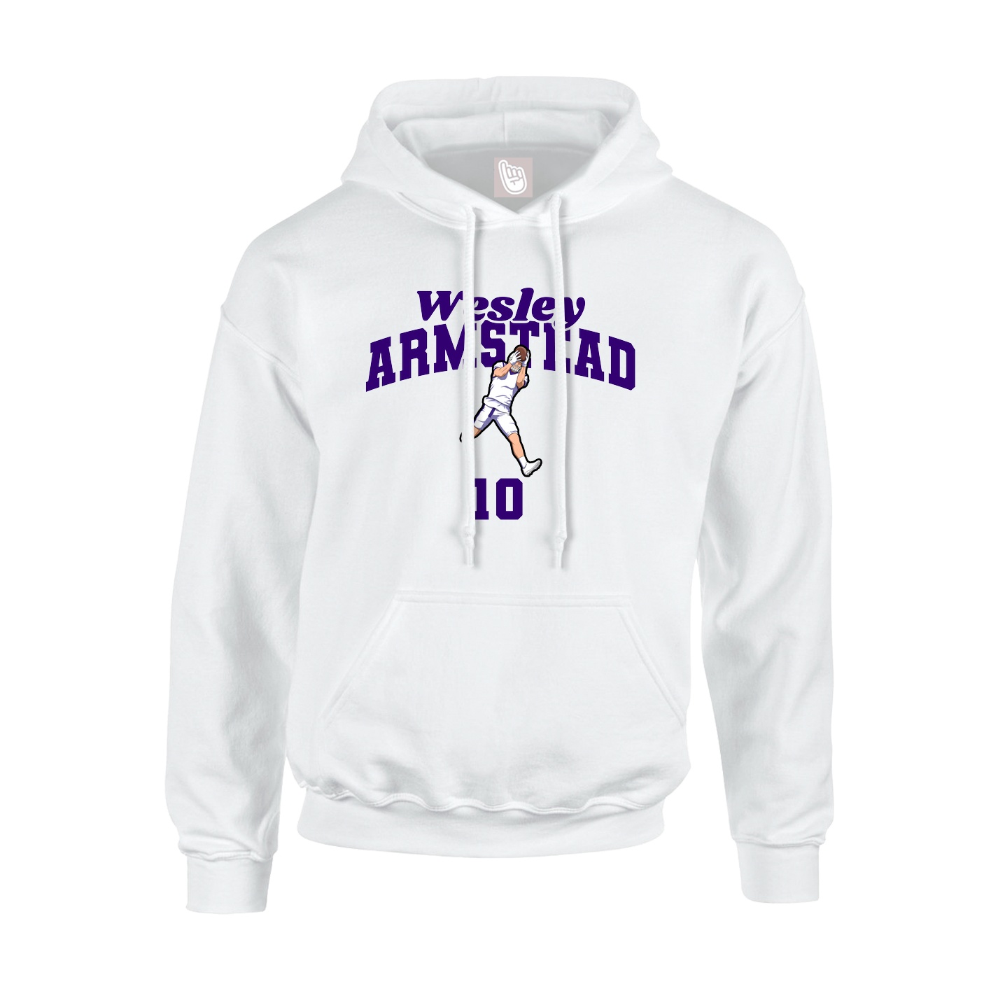 Hoodie — Signature Arch in White