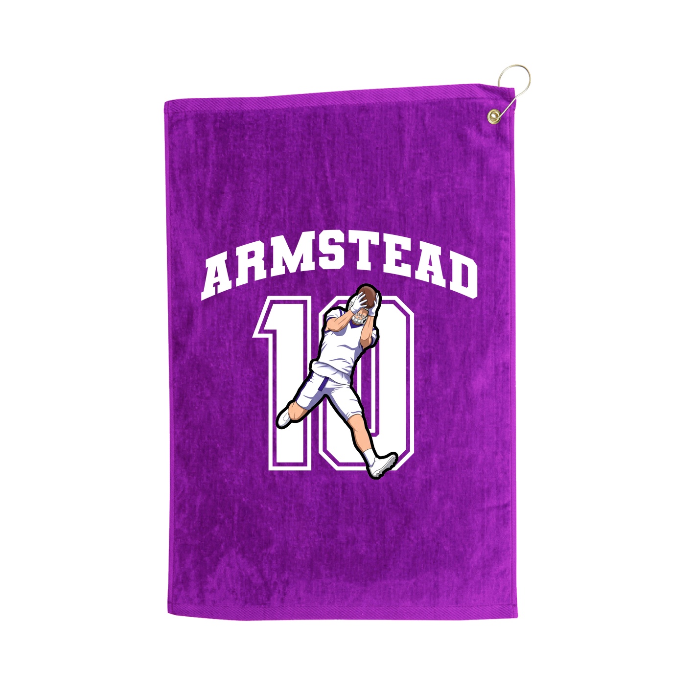 Golf Towel — Number in Purple