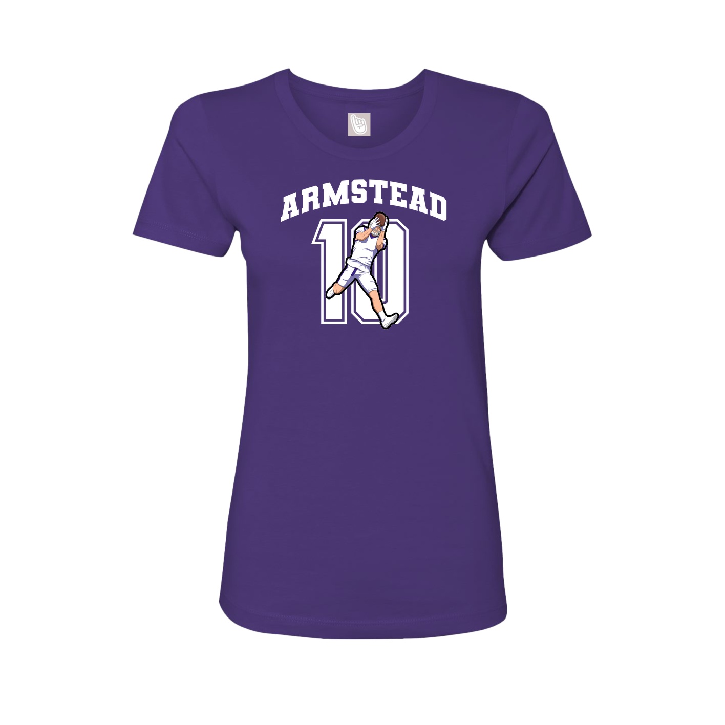 Fitted Women's Tee — Number in Purple