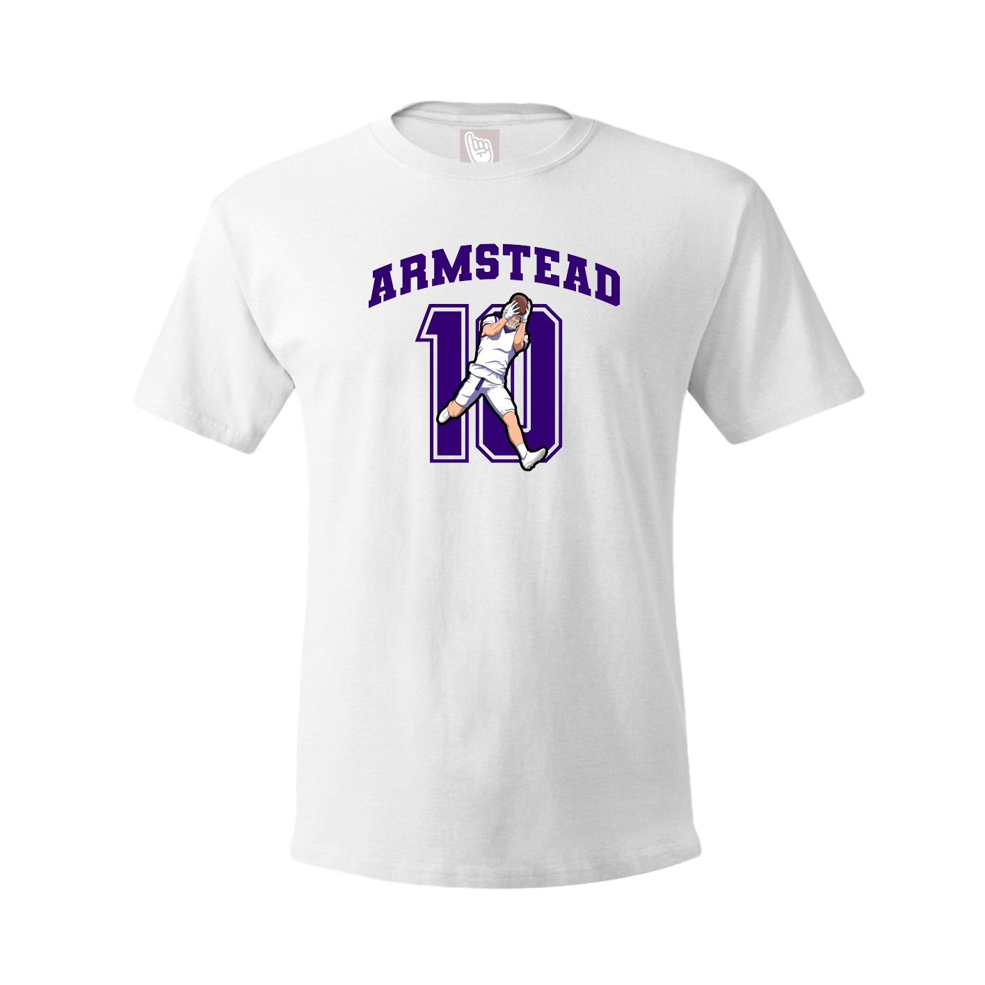 Youth Tee — Number in White