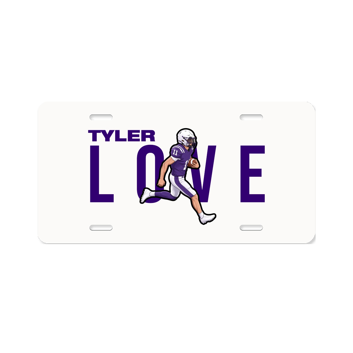 License Plate — Player Name in Classic