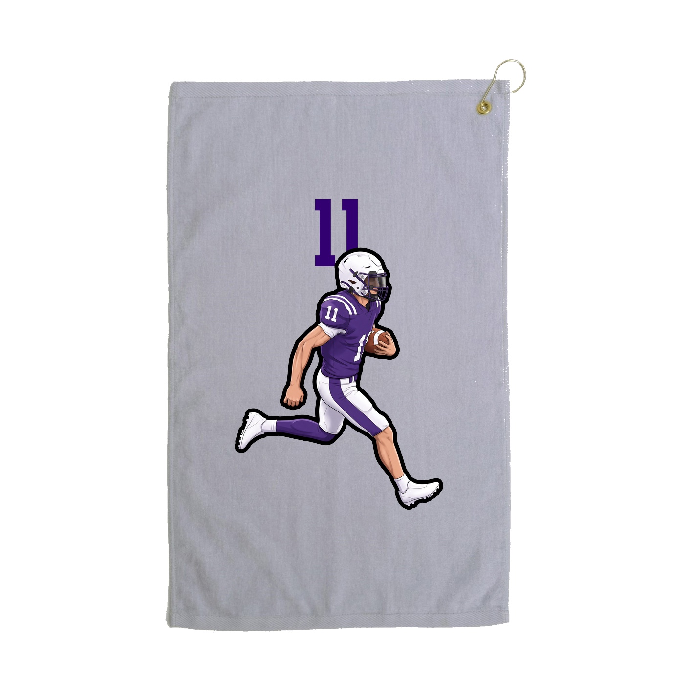 Golf Towel — Number Top in Grey
