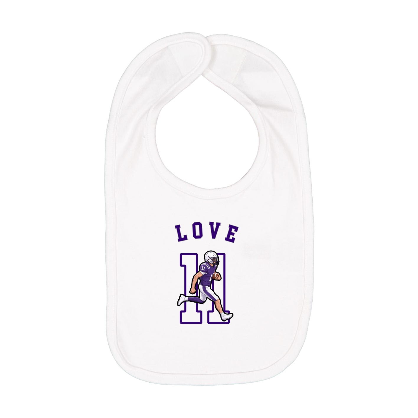 Infant Bib — Shirsey Arch in White