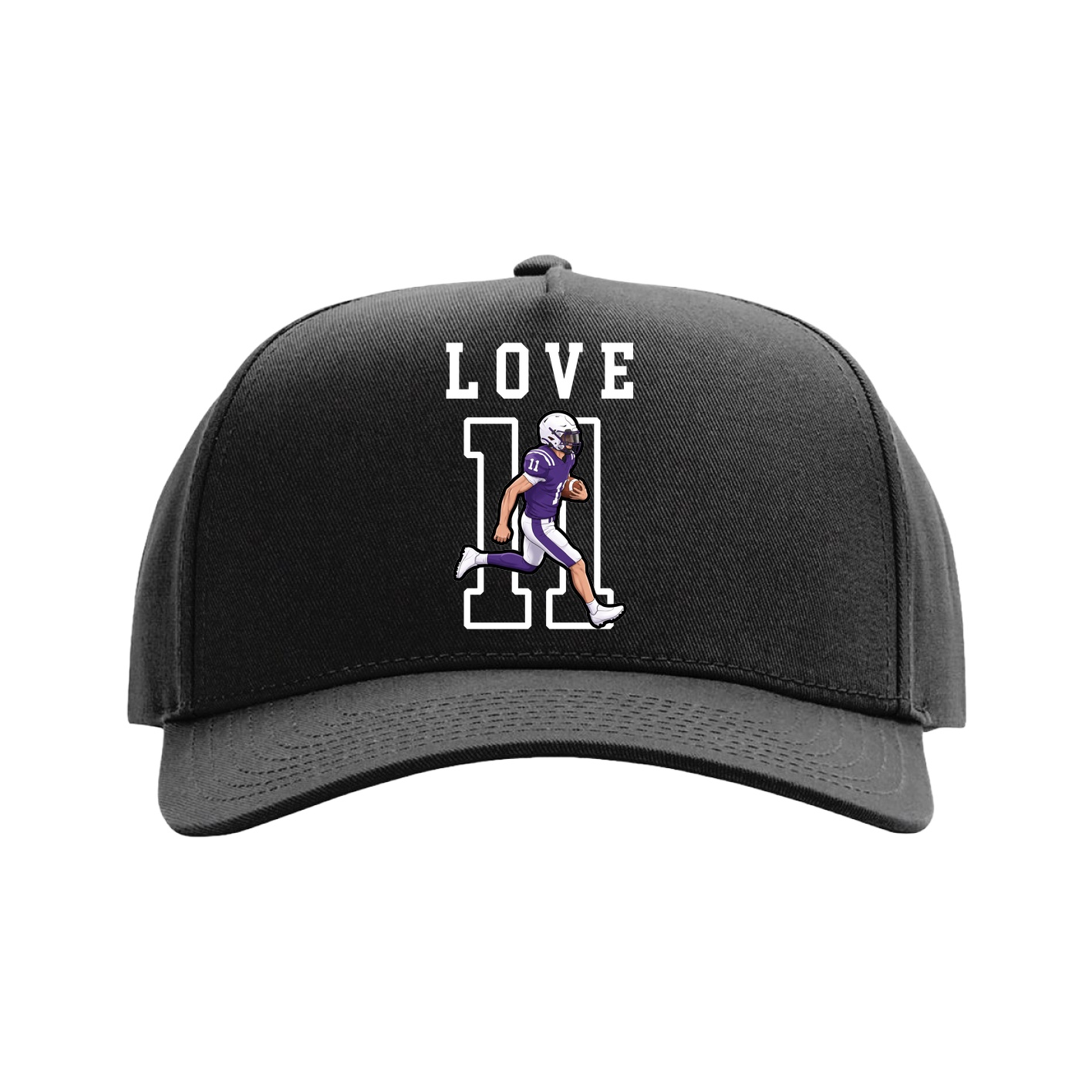 Full Fabric Five-Panel Champ Cap — Shirsey in Black