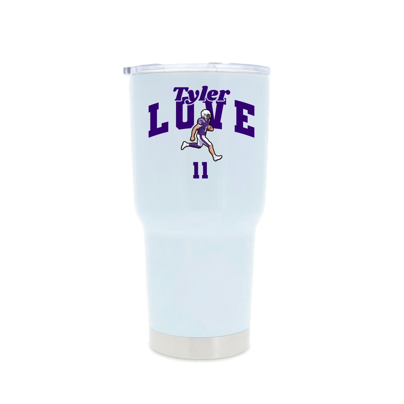 30oz Stainless Steel Tumbler — Signature Arch in White